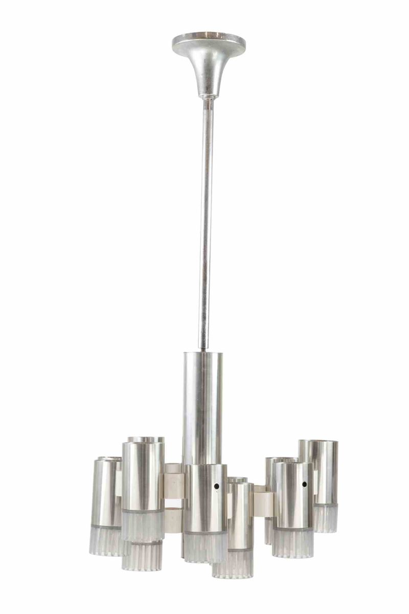 "modernist" Chandelier Attr. To Gaetano Sciolari