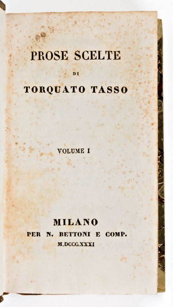 Tasso, Torquato : Prose scelte. Milano, N. Bettoni 1831