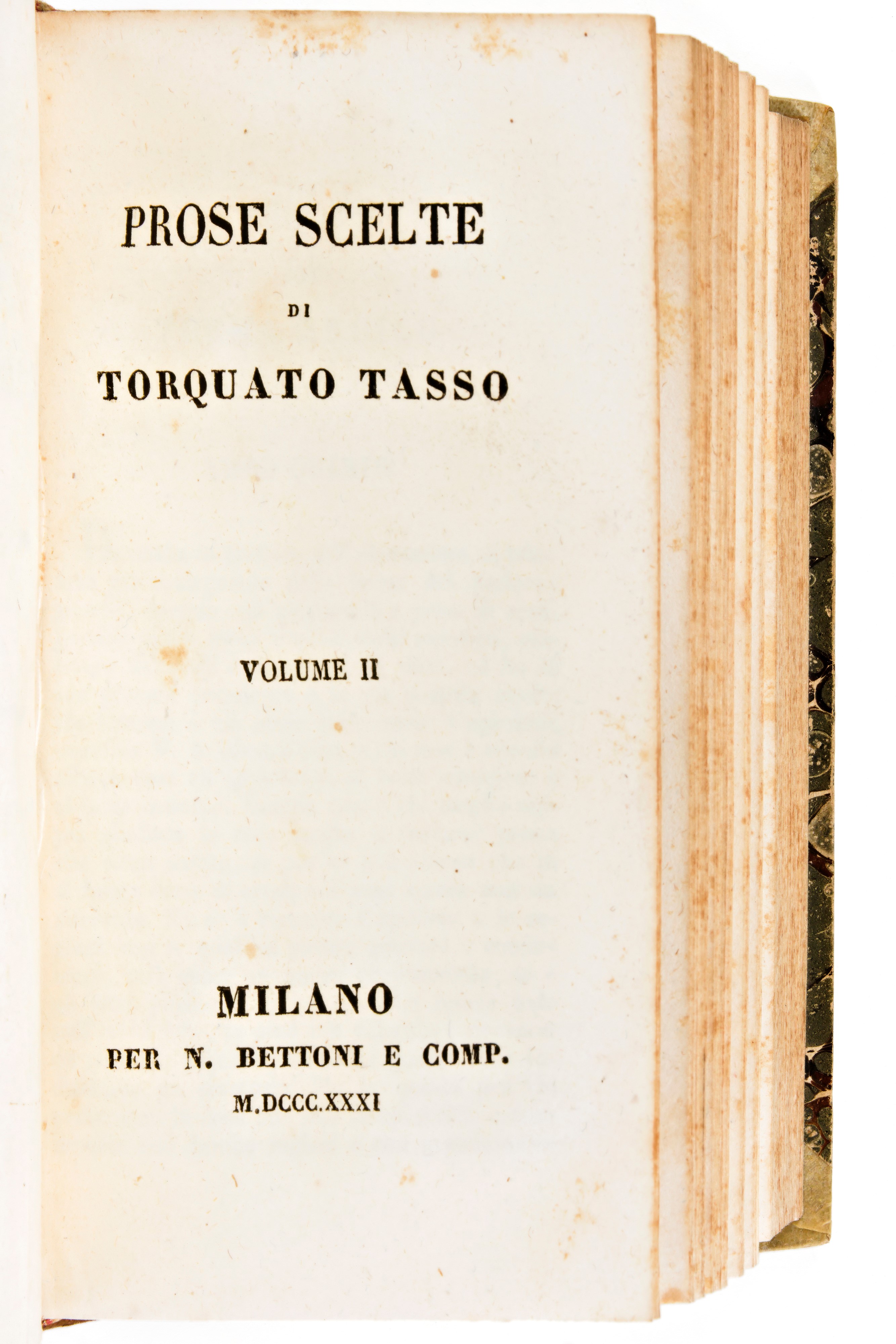 Tasso, Torquato : Prose Scelte. Milano, N. Bettoni 1831