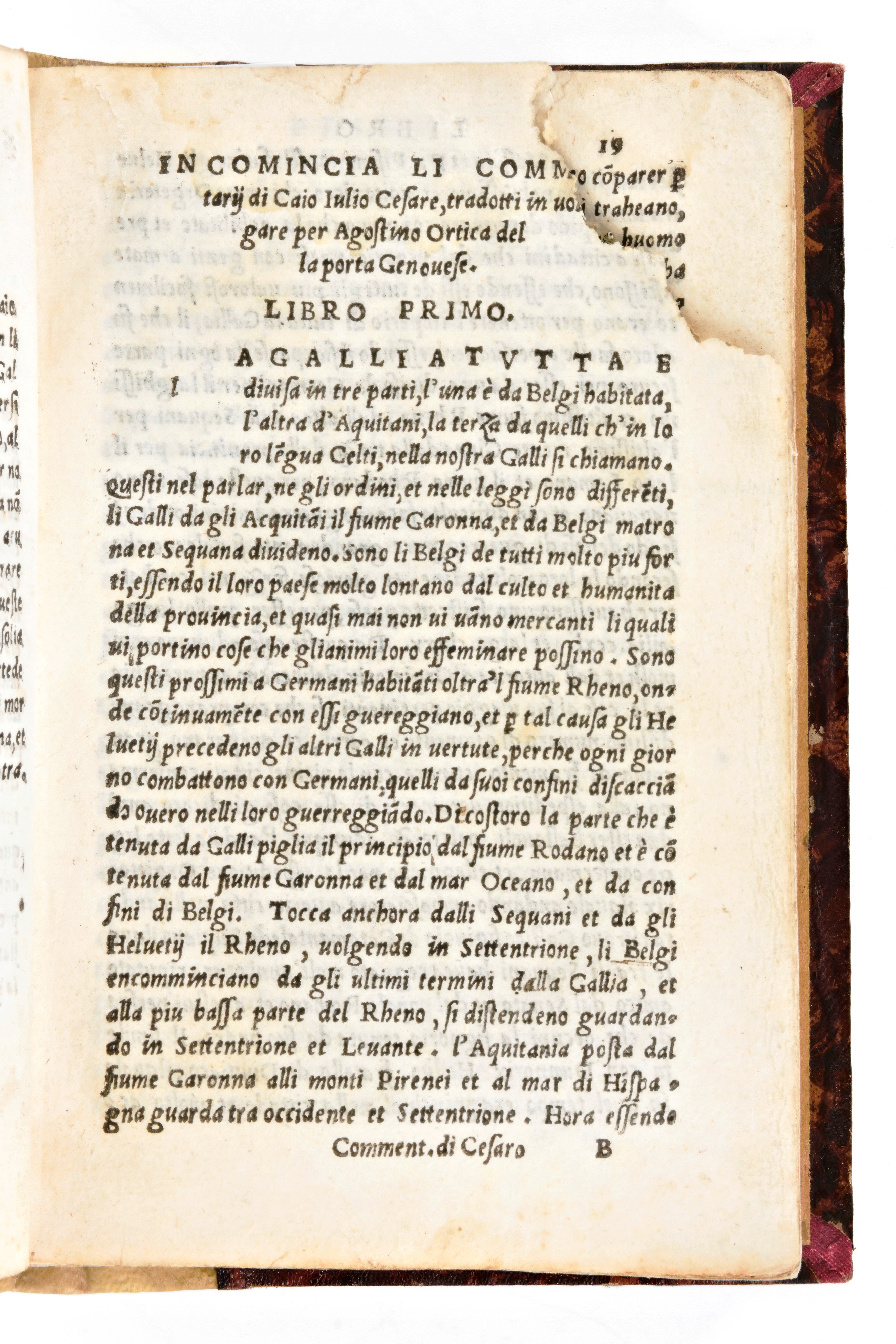 [classici Latini] Commentarii di Caio Giulio Cesare Tradotti di Latino in Volgar Lingua: per Agos...