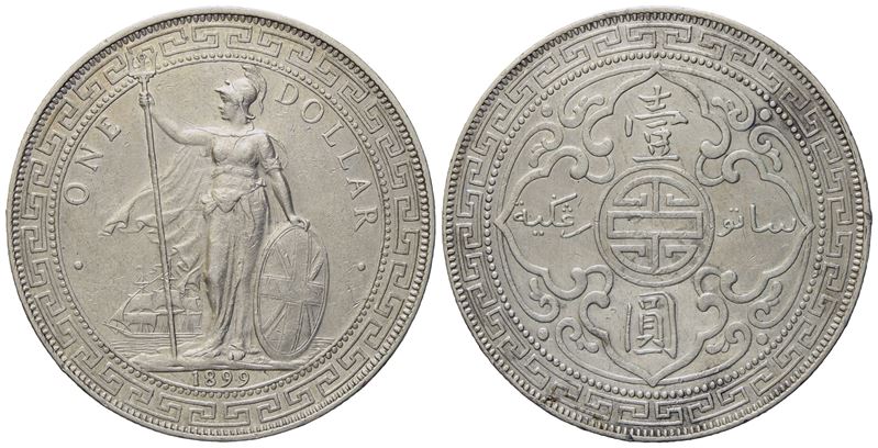Inghilterra. Vittoria (1837-1901). Trade Dollar 1899. Bombay. Km T5; Ag; 26,90gr; 38,6mm