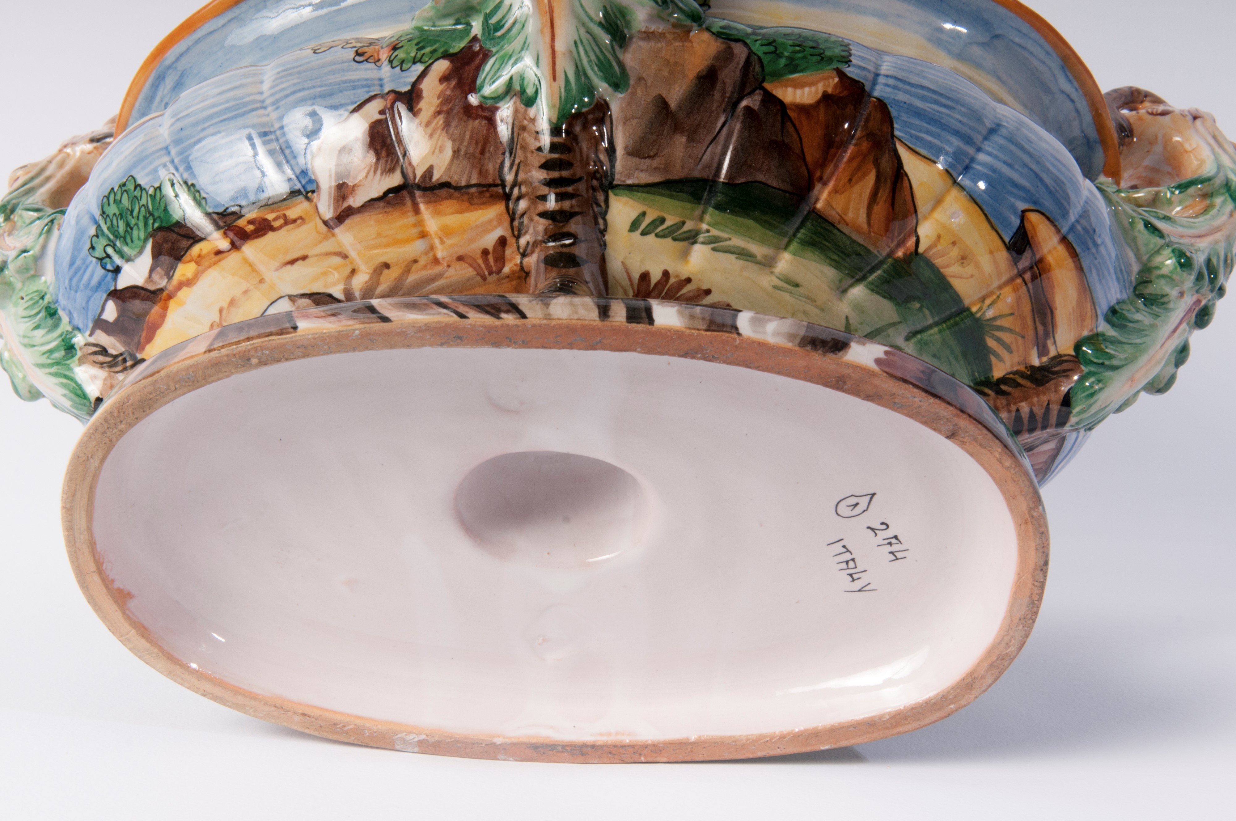 Egisto Fantechi - Centrotavola in Ceramica Policroma