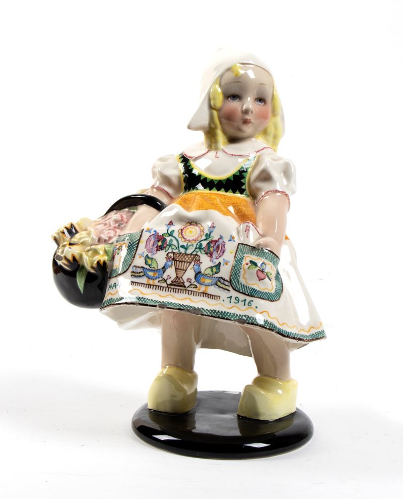 Sandro Vacchetti - Fanciulla con Canestro di Fiori