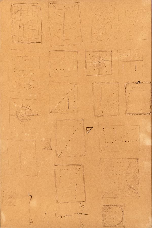 LUCIO FONTANA - Studies for Concetto Spaziale