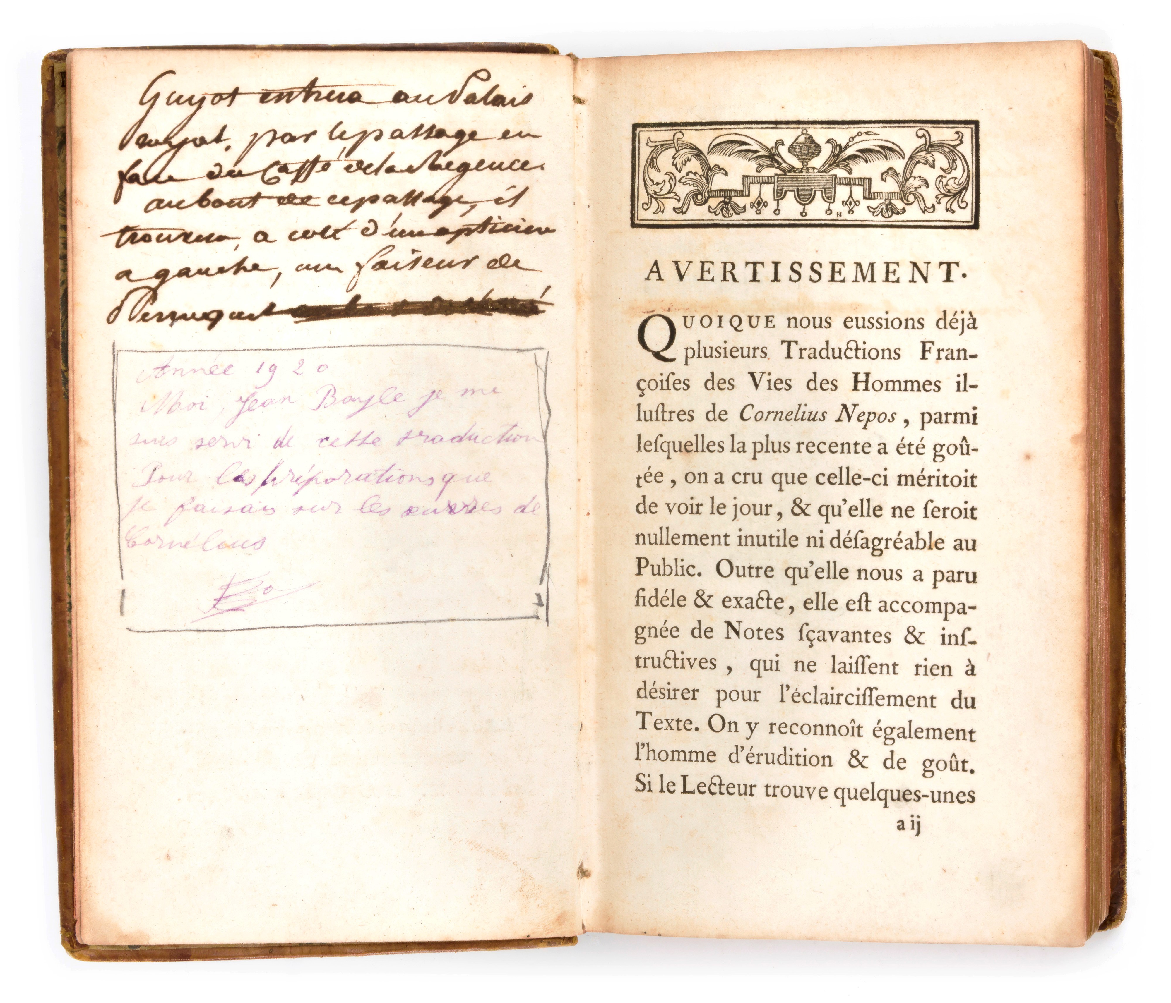 [classici Greci/latini] Cornelius Nepos Latin Et François Traduction Nouvelle Avec Des Notes Géog...