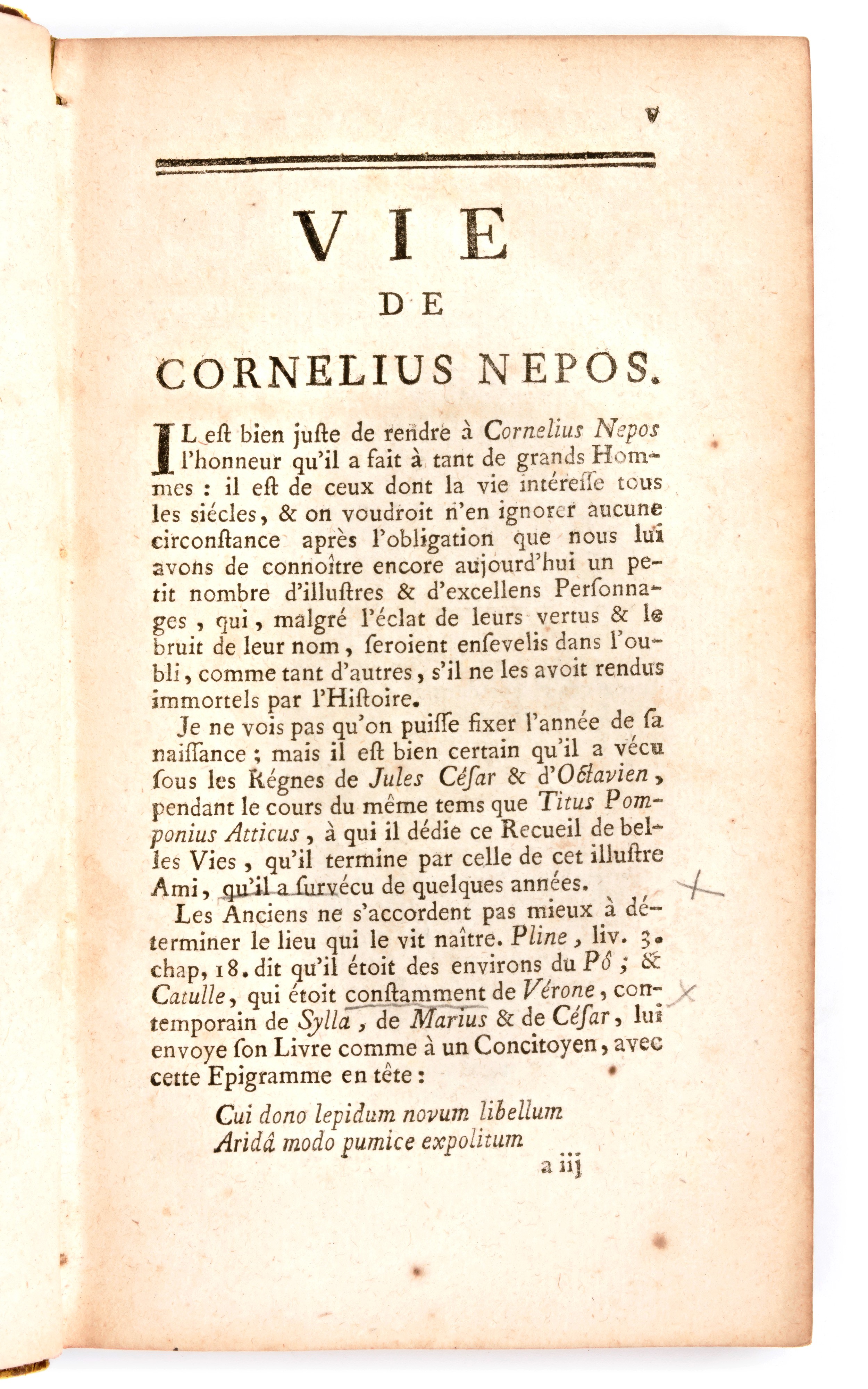 [classici Greci/latini] Cornelius Nepos Latin Et François Traduction Nouvelle Avec Des Notes Géog...