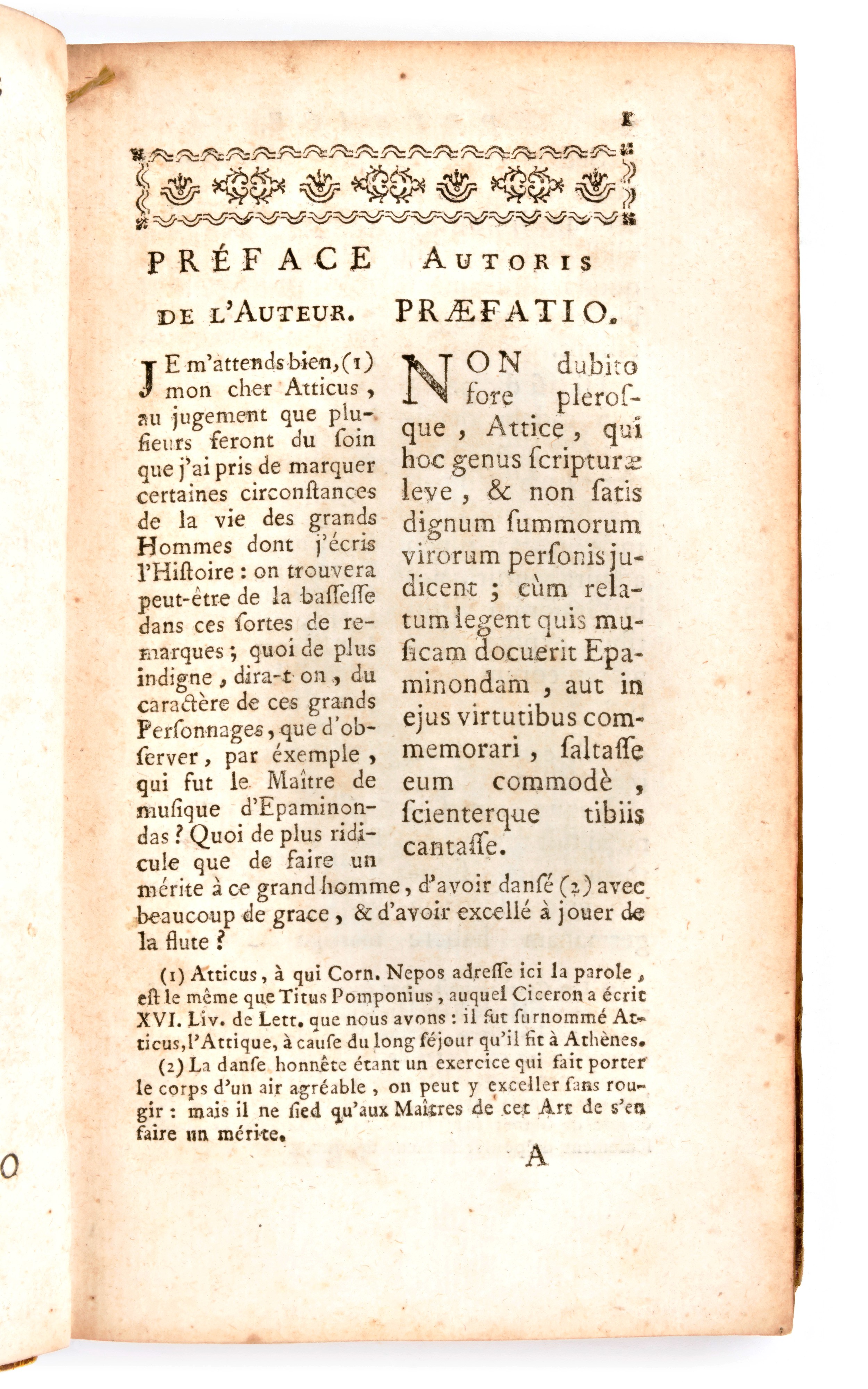 [classici Greci/latini] Cornelius Nepos Latin Et François Traduction Nouvelle Avec Des Notes Géog...
