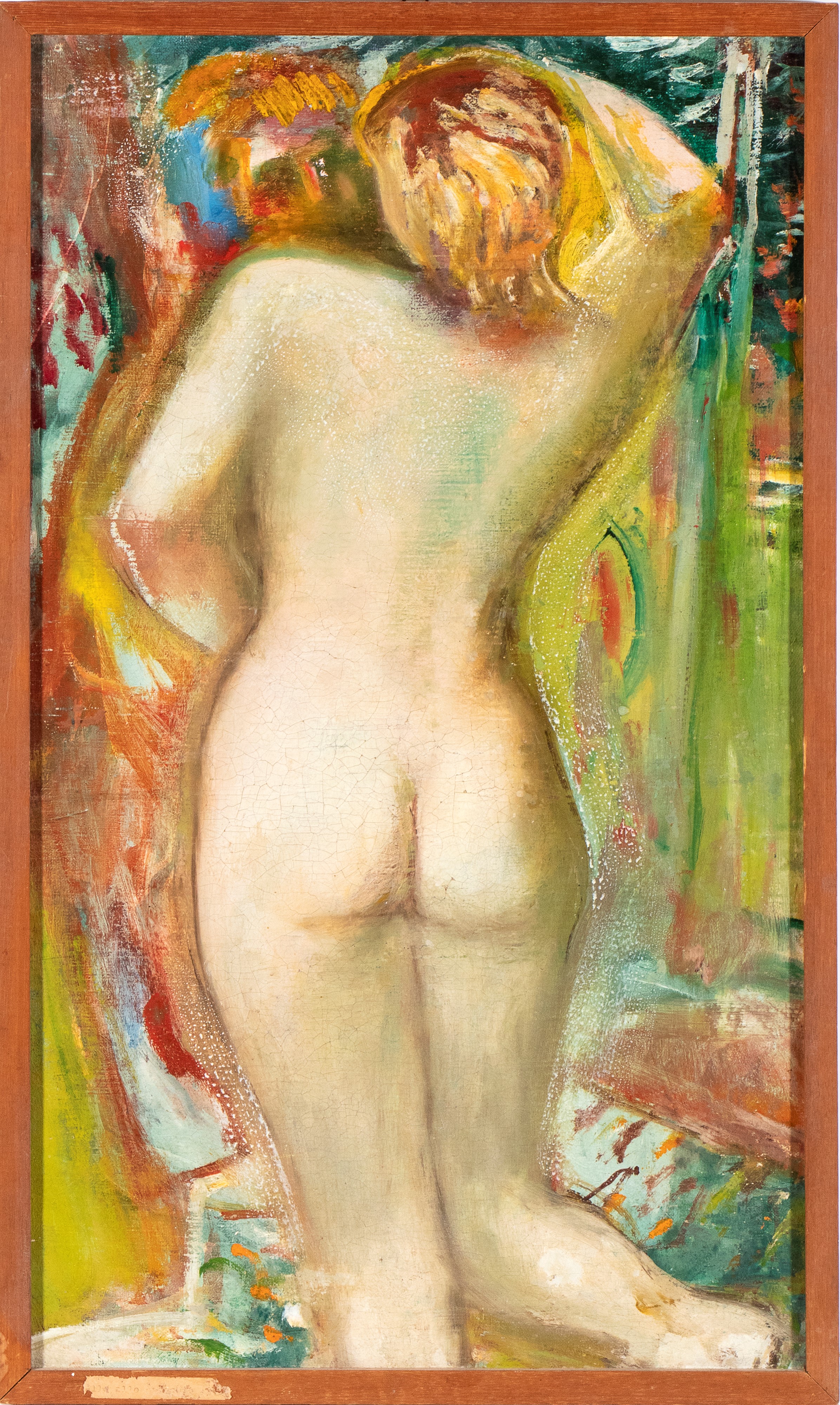 Nudo di spalle allo specchio