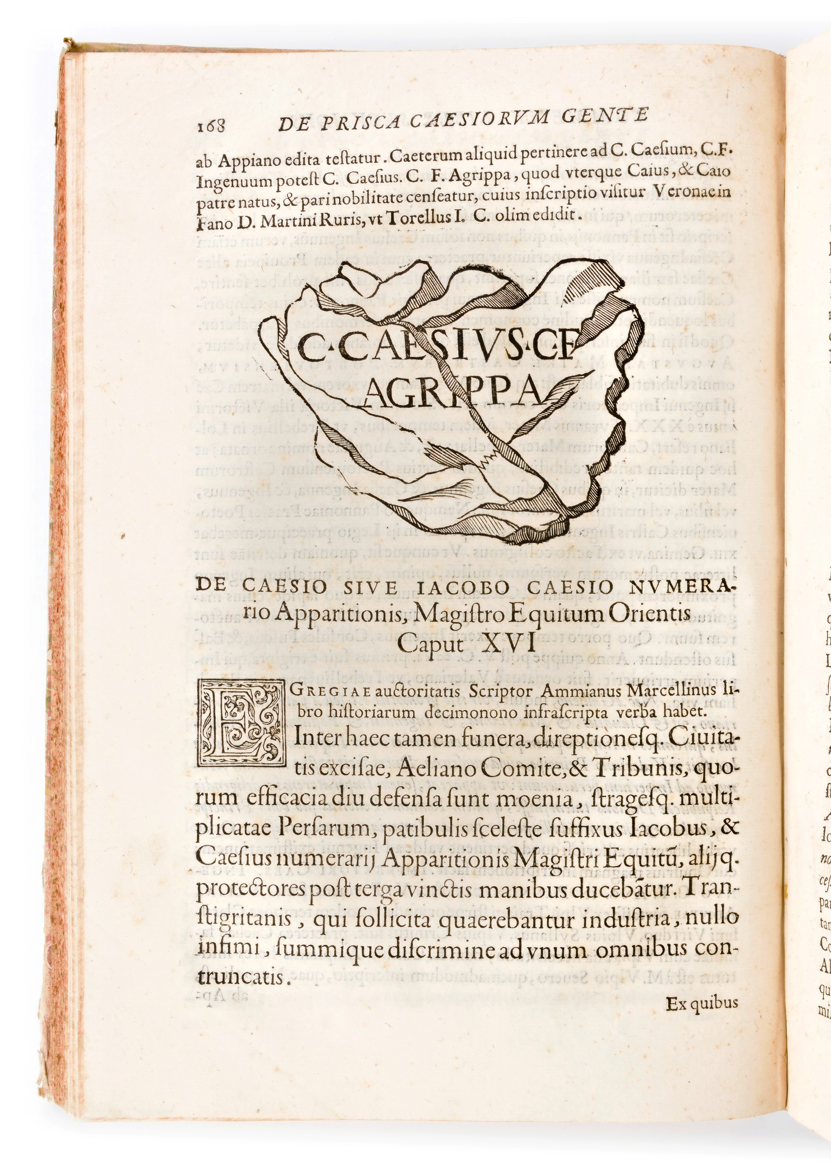 [Epigrafia/Roma] Fonteius, Giovanni Battista : De prisca Caesiorum gente. In Bologna, Giovanni Ro...