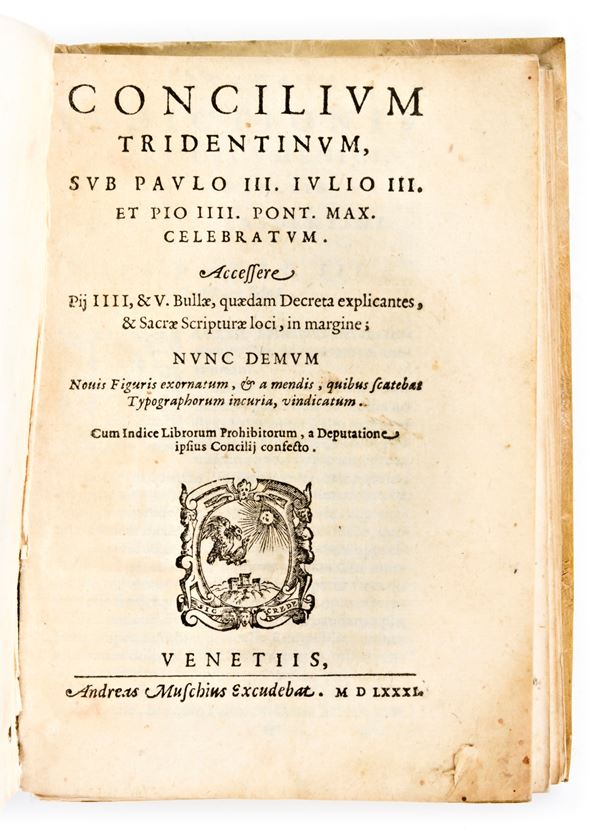 Concilio di Trento :Concilium Tridentinum, sub Paulo 3. Iulio 3. et 4. pont. max. celebratum... Cum Indice librorum prohibitorum .. Venezia, Andrea Muschio 1581