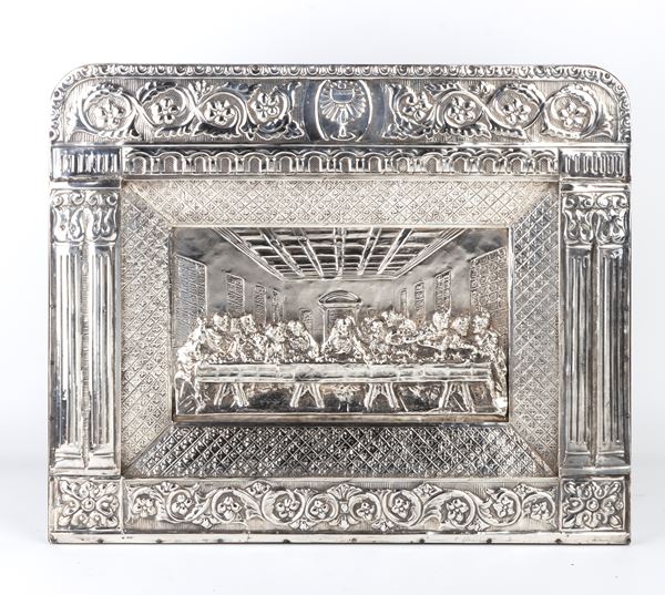 Soldi silver Last Supper with a dedication to Mario Zanin (Bishop)