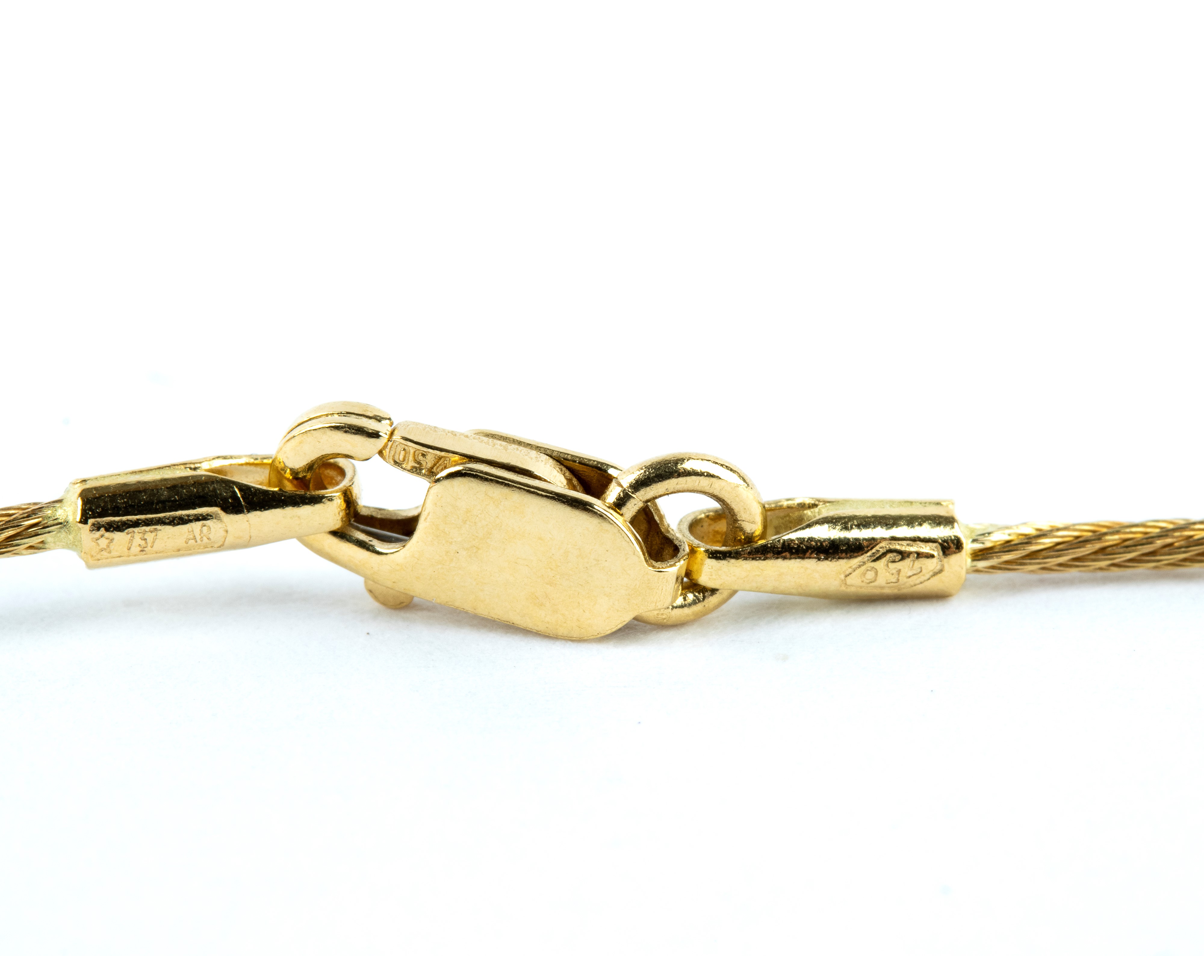 Girocollo in oro 18k con diamanti light brown