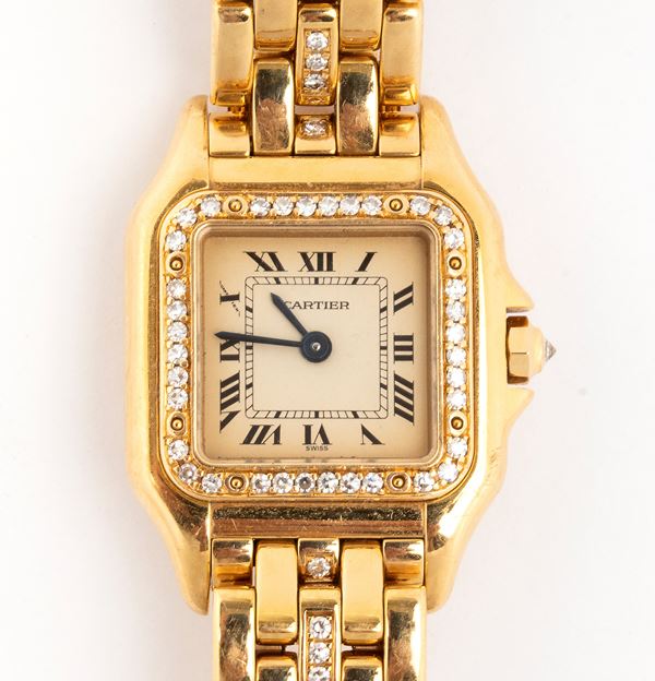 CARTIER - Panthère: gold and diamond watch