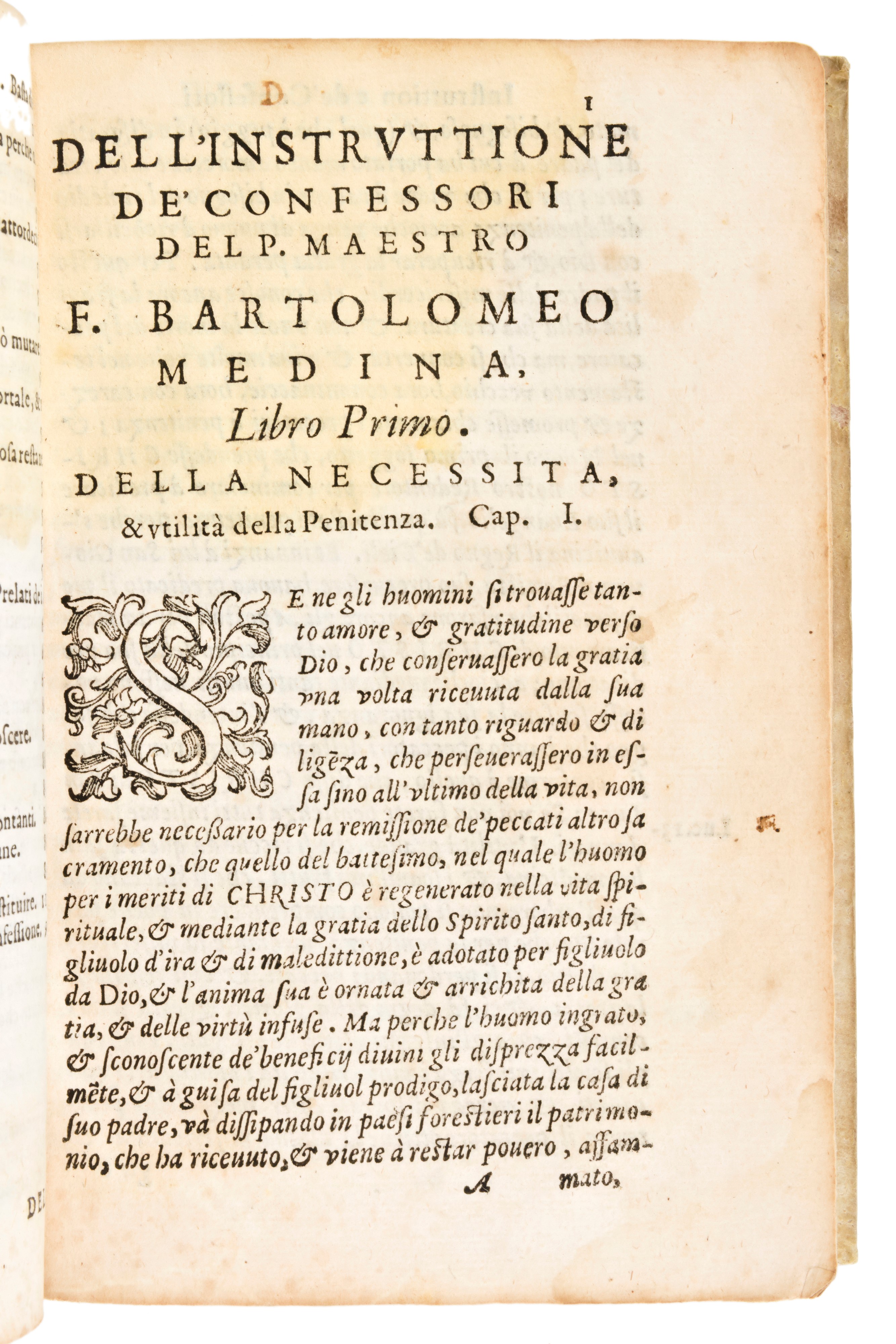 [teologia] De Medina, Bartolomé : Breve Instruttione De' Confessori, Come Si Debba Amministrare i...