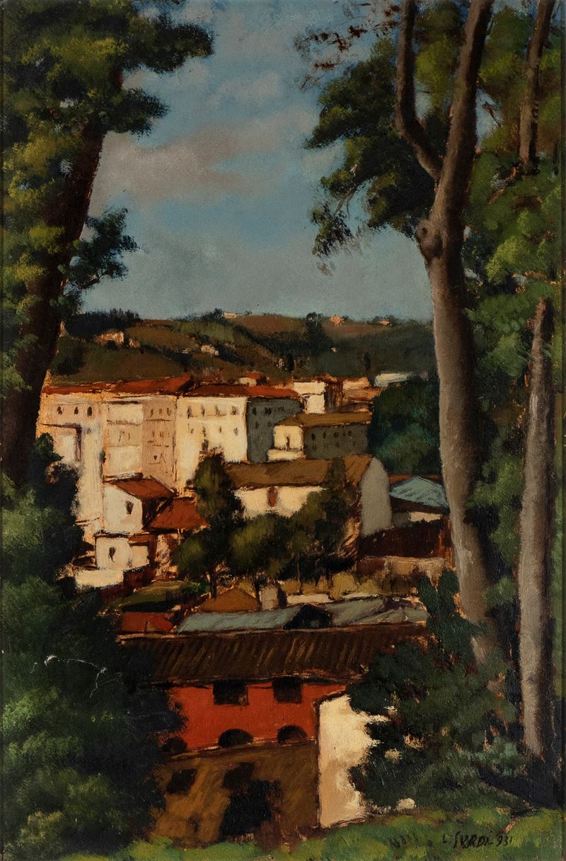 Luigi Surdi - Veduta con Case