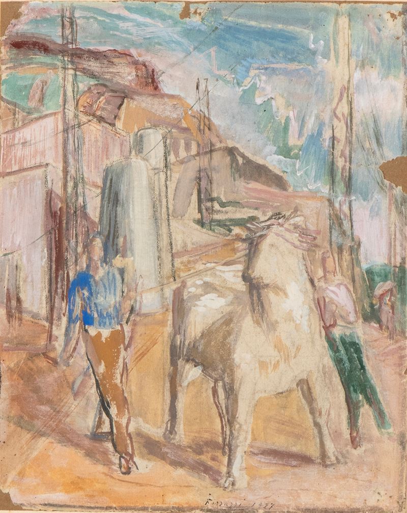 Bozzetto per l'opera Toro Legato