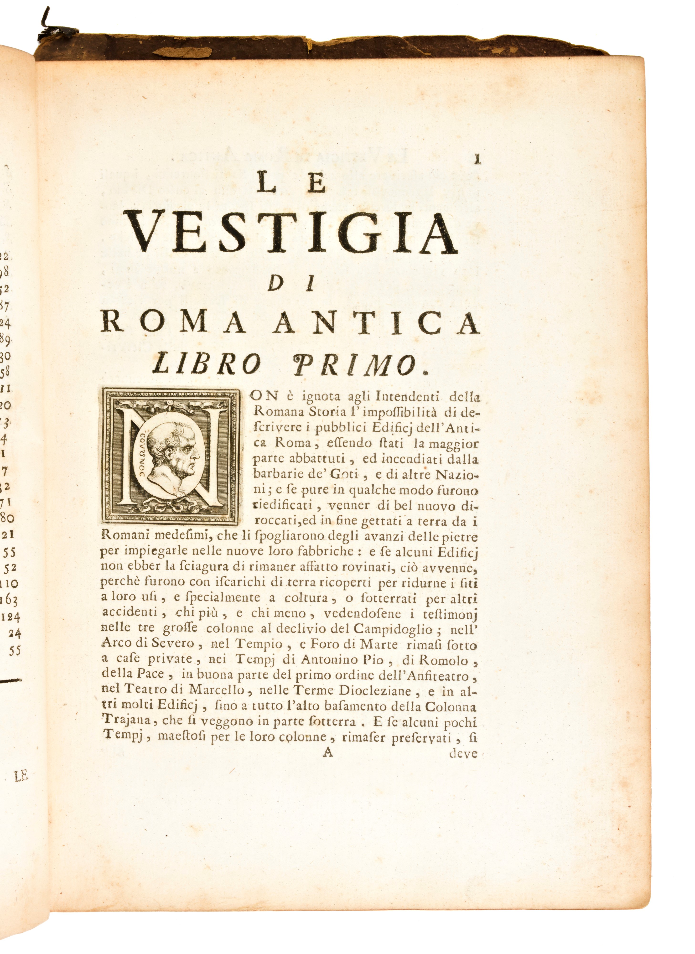 [roma] Ficoroni, Francesco : e Vestigia, e Rarità di Roma Antica Ricercate, e Spiegate... Roma, G...