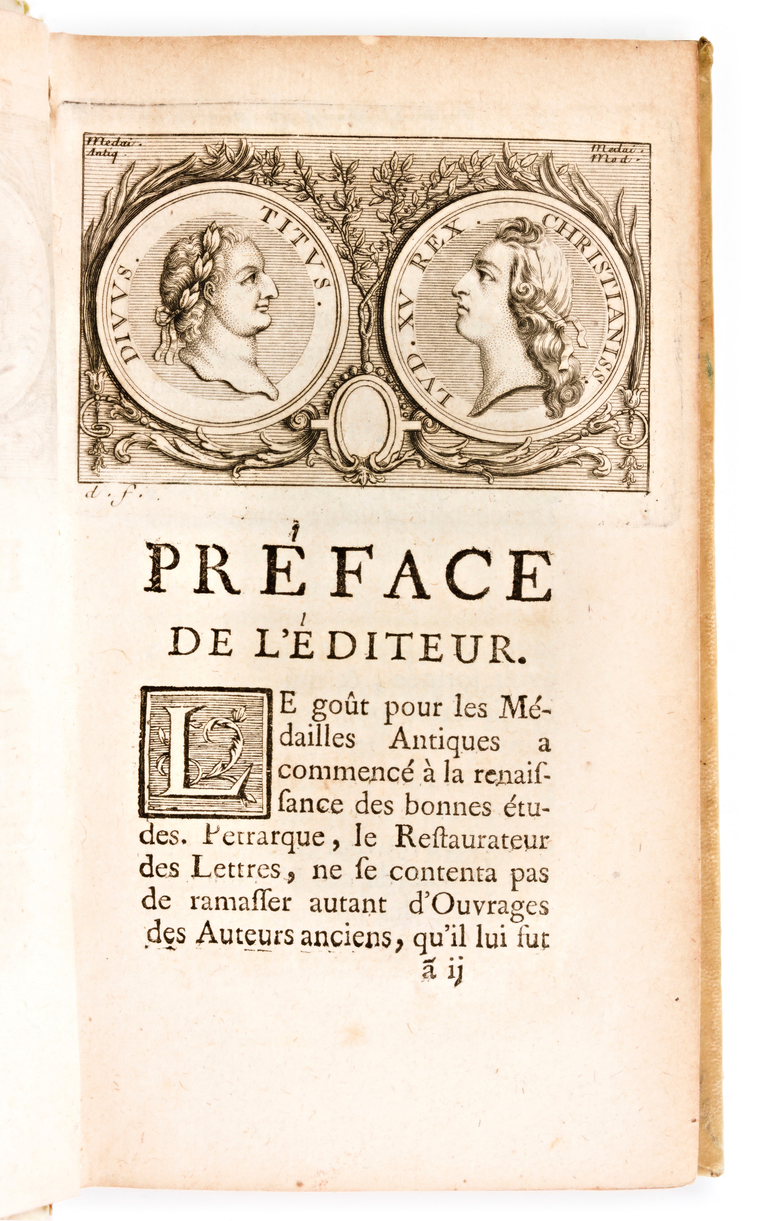 [Numismatica/Roma] Jobert, Louis: La science des medailles. 2 volumi. A Paris, chez De Bure 1739