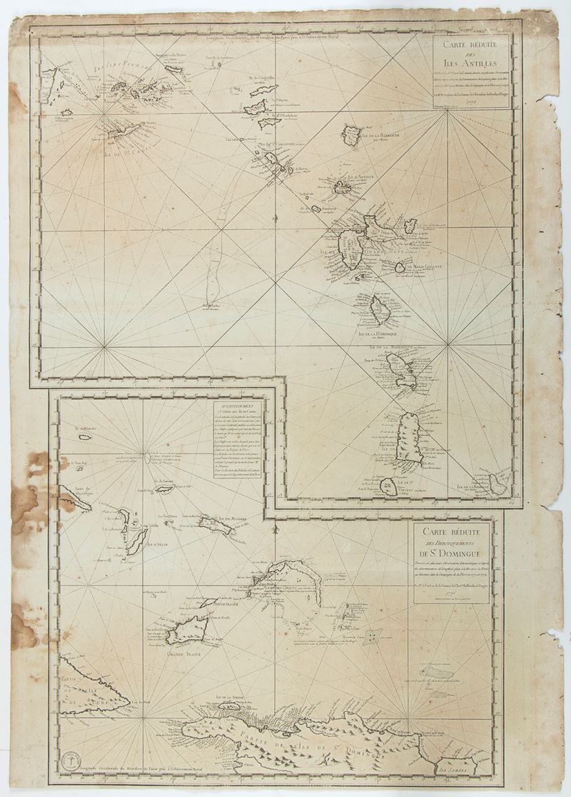 Carte Reduite des Isles Antilles | Carte Reduite des Debouquements de St Domingue