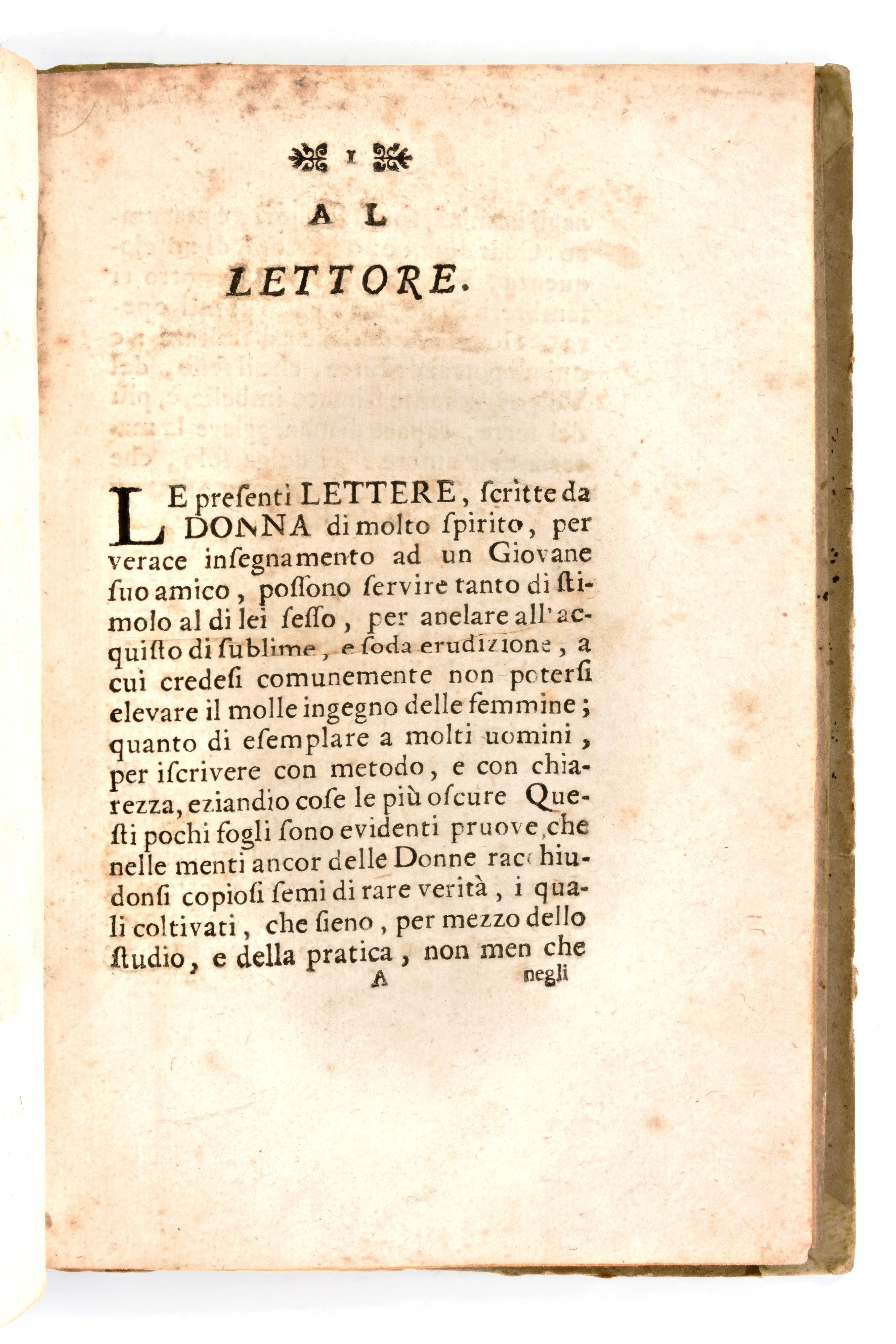 Lettere Scritte da Donna di Senno e di Spirito per Ammaestramento del Suo Amante. Giuseppe Barbie...