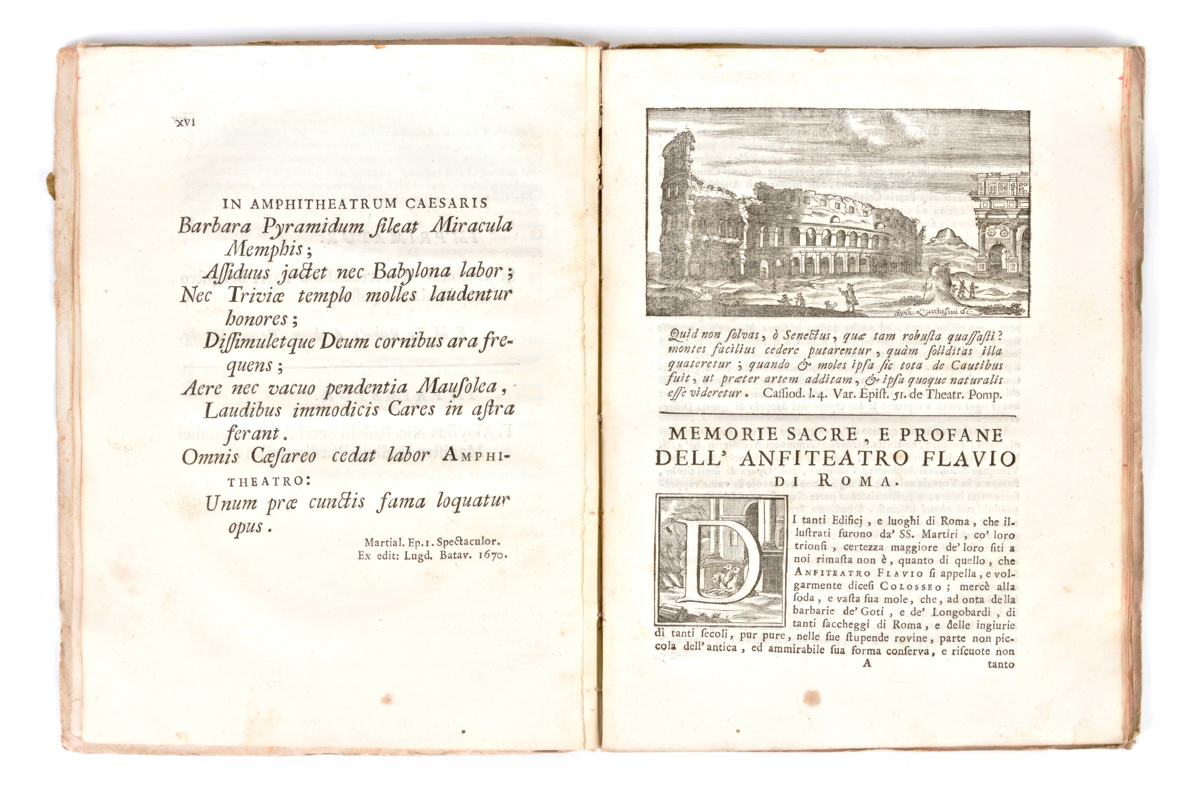 [roma] Marangoni, Giovanni : delle Memorie Sacre, e Profane Dell'anfiteatro Flavio di Roma Volgar...