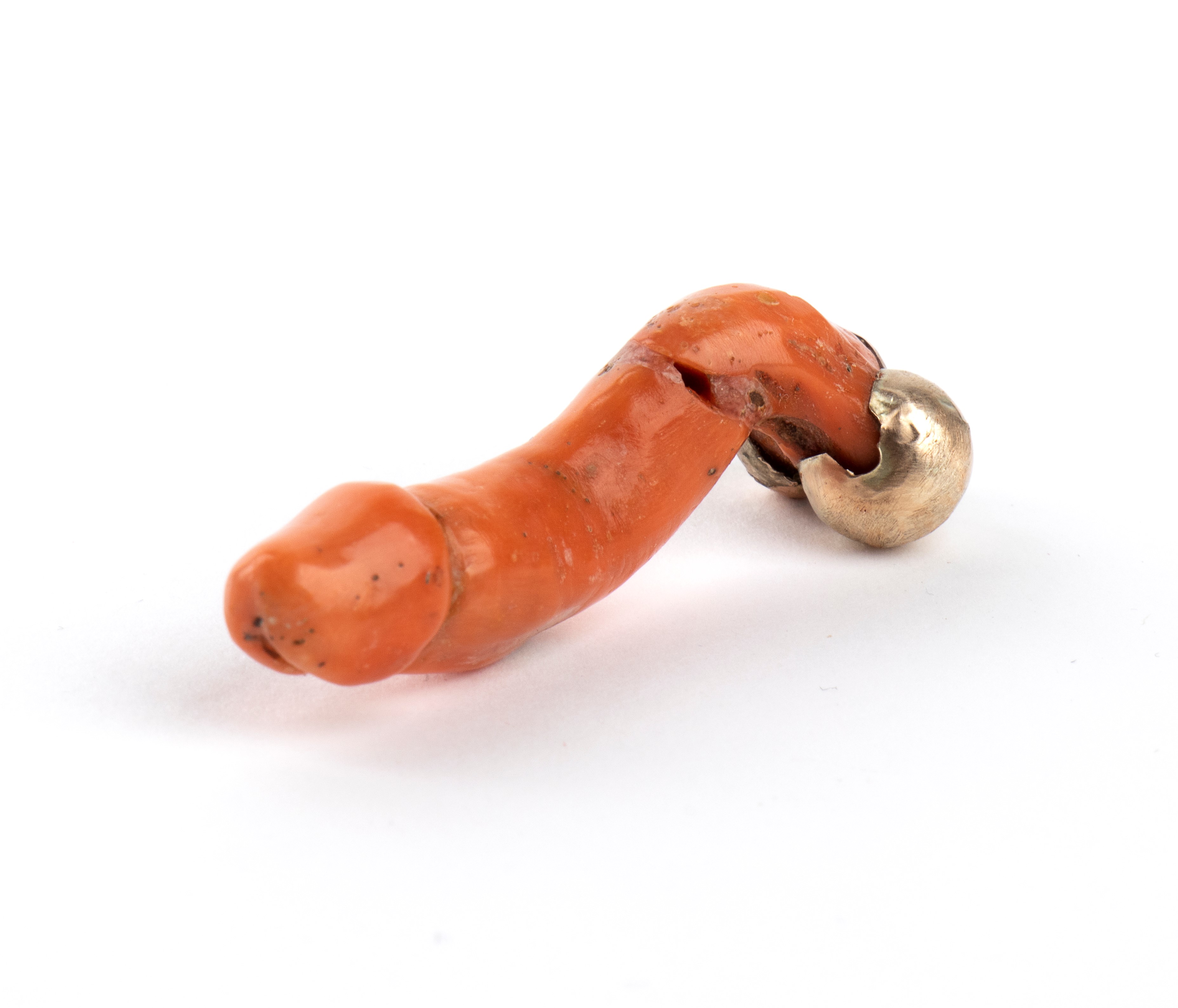 Scultura in corallo a forma di fallo, Italia meridionale,  XIX secolo