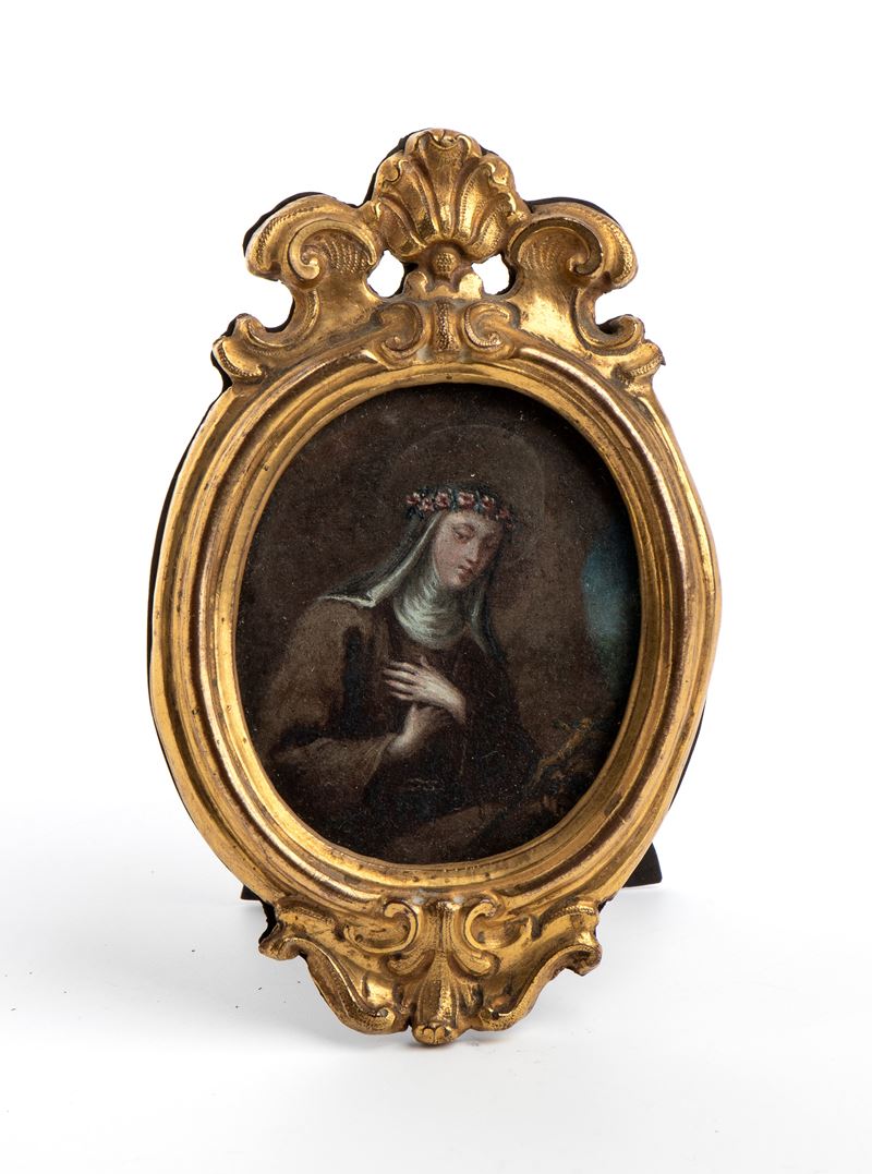 Ritratto di Santa Rita, XIX secolo, su rame