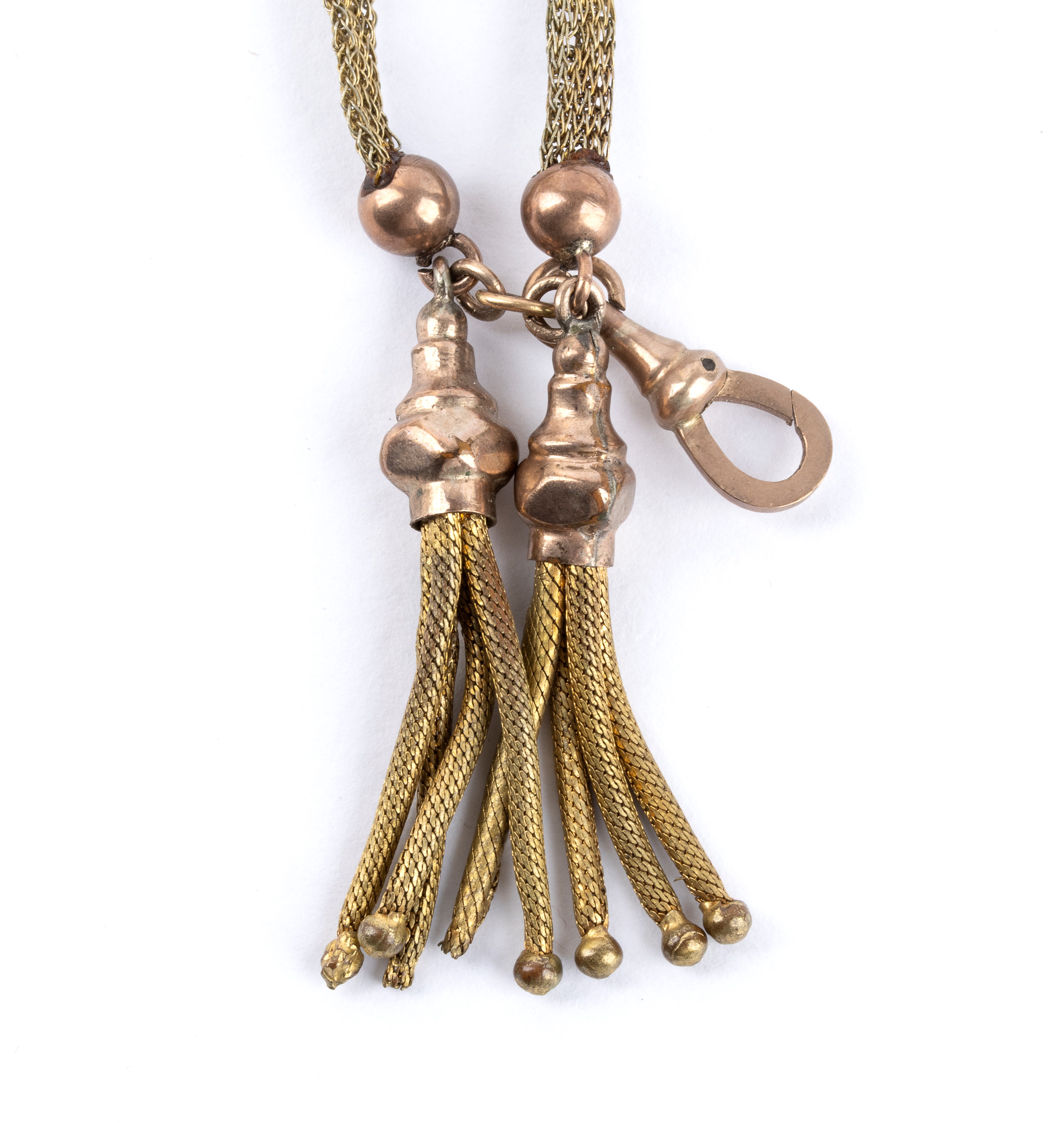 Catena per orologio da tasca in oro, fine XIX - inizio XX secolo