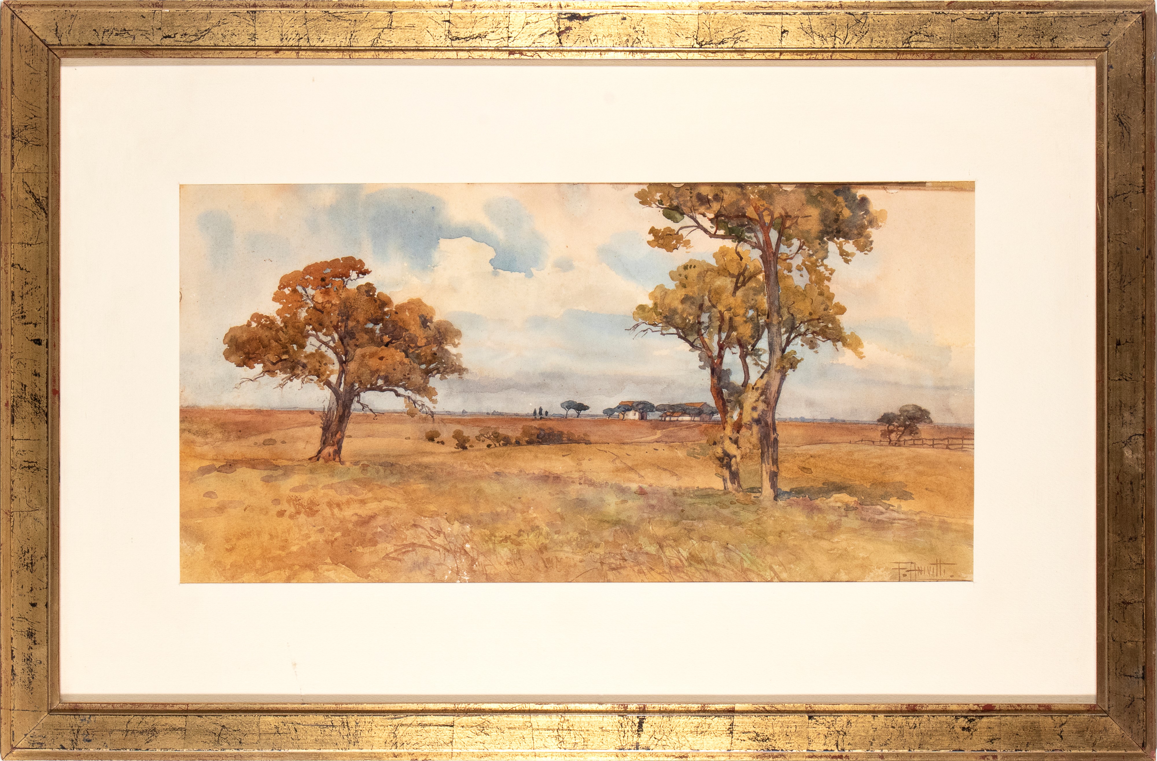 Filippo Anivitti - Paesaggio di Campagna