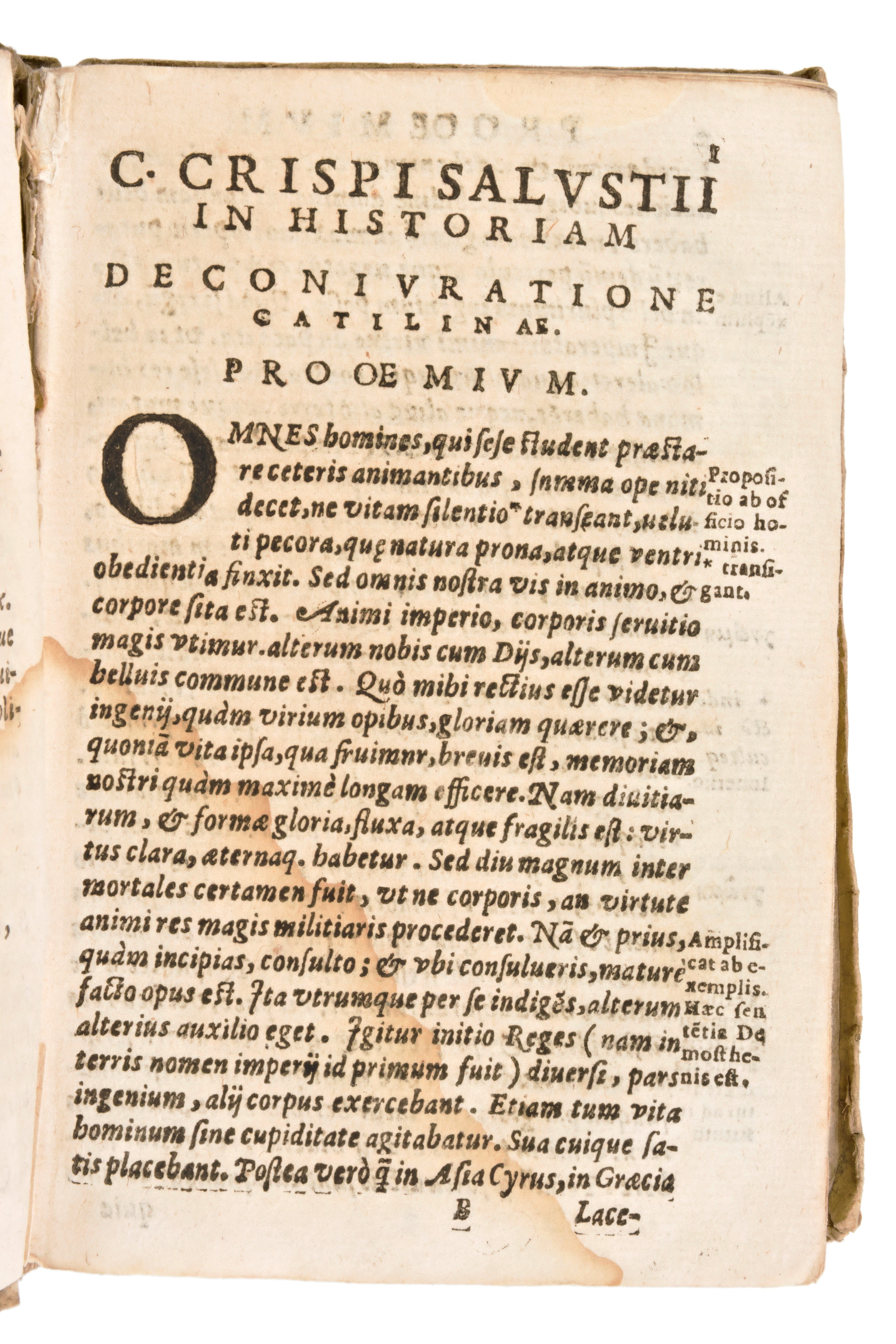 [classici Latini] Manuzio, Aldo / Sallustio, Crispo : C. Sallustii Crispi Coniuratio Catilinae Et...