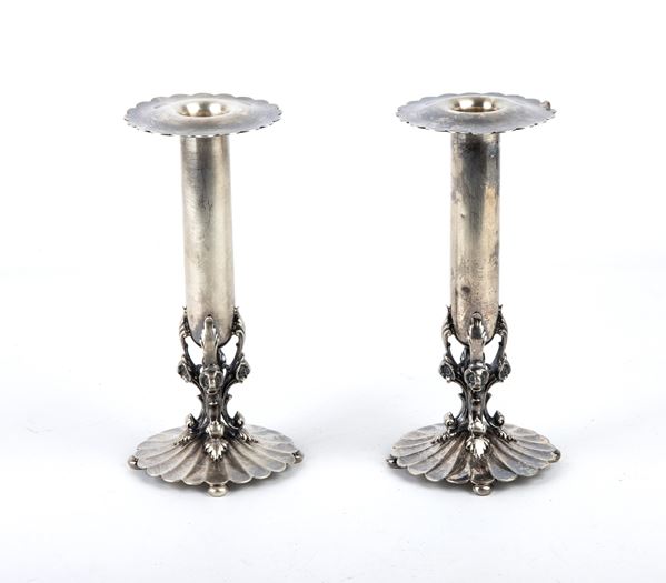 Alvin Corporation - A pair of American sterling silver candlesticks