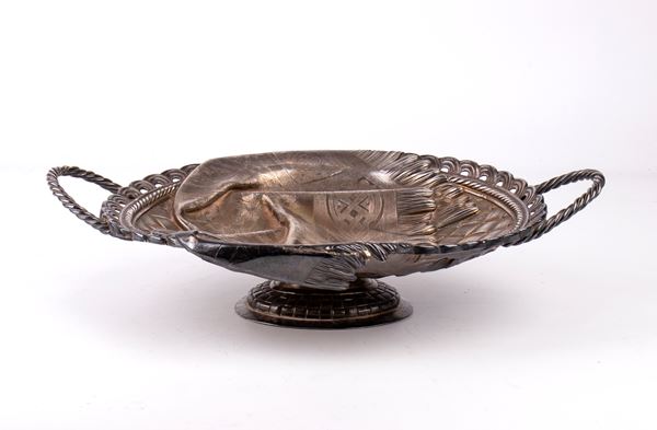 Russian solid silver bread basket 