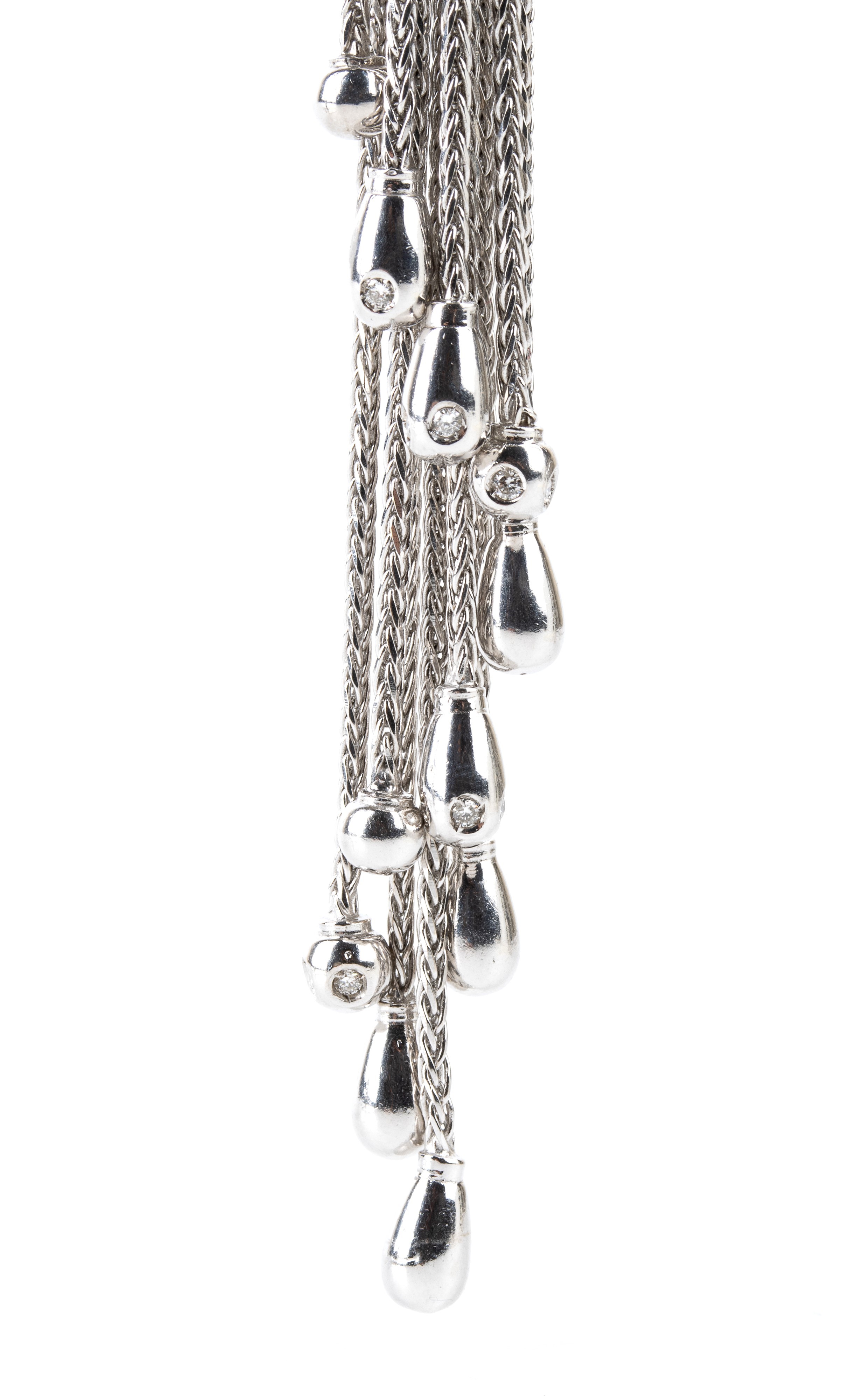 Collana con pendente in oro bianco e diamanti