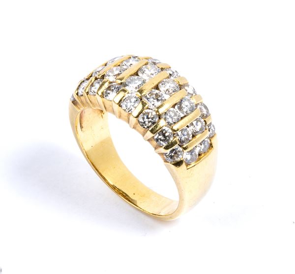 gold diamond band ring