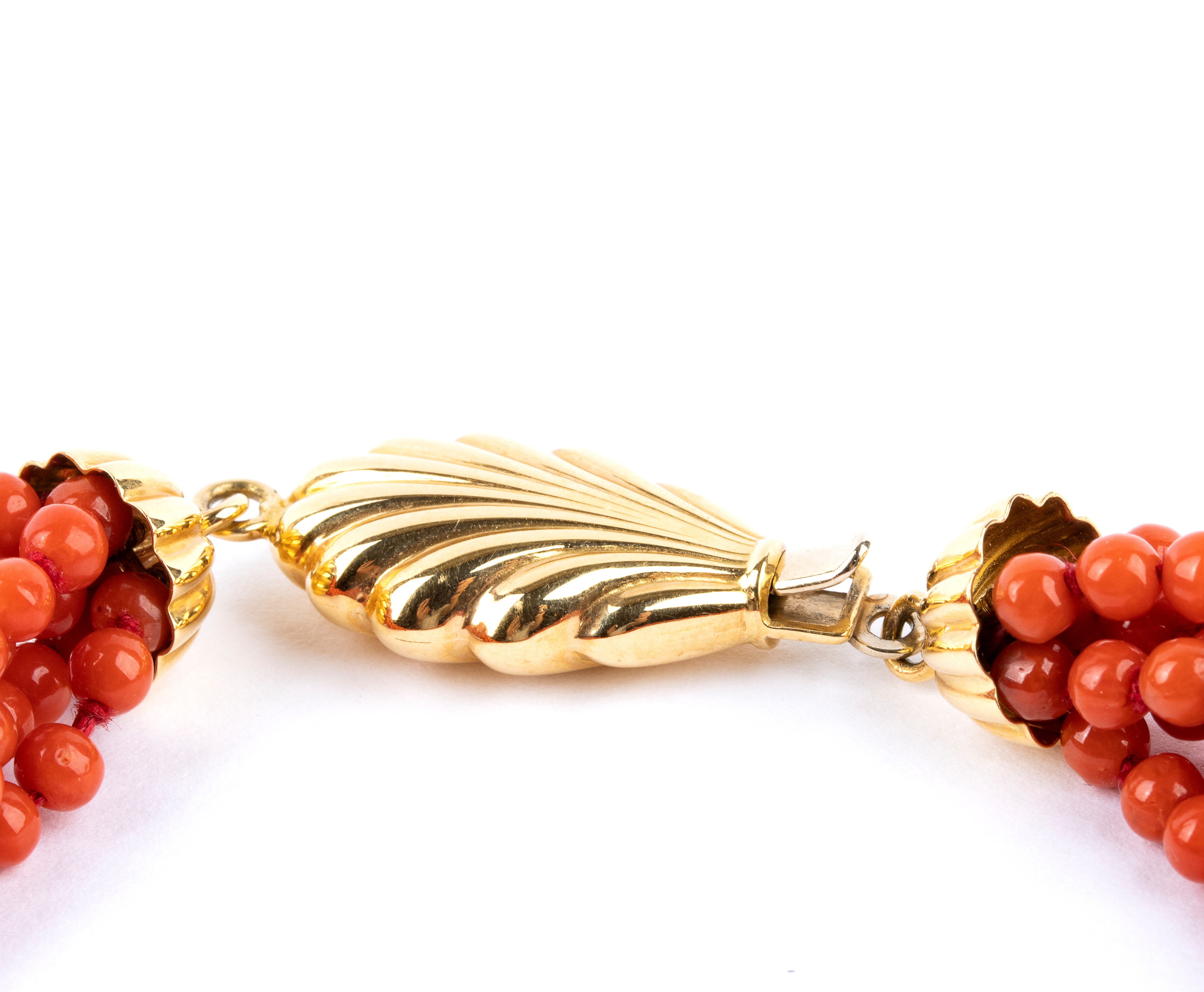Girocollo in oro e corallo Mediterraneo