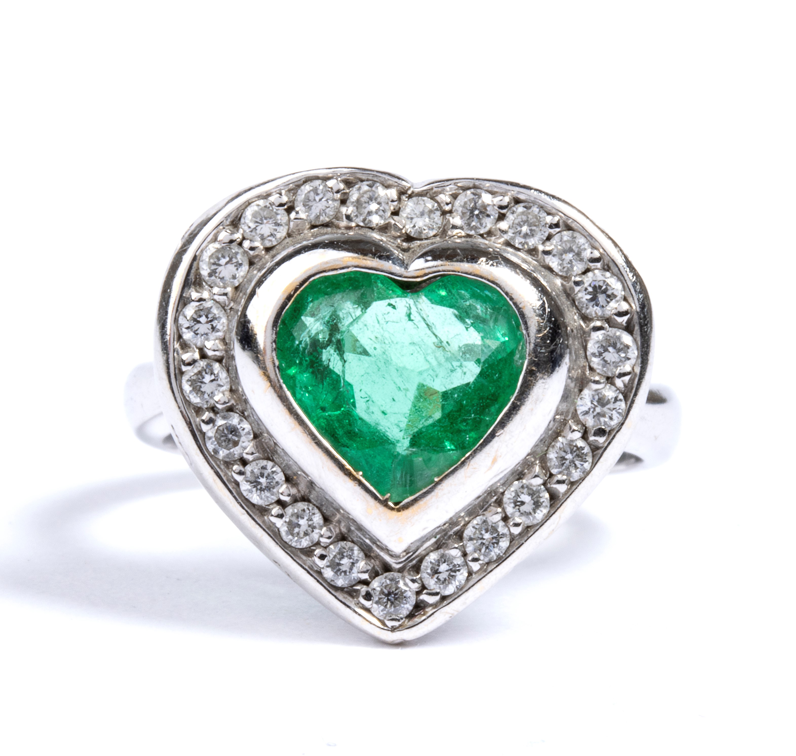 Anello in oro con smeraldo e diamanti