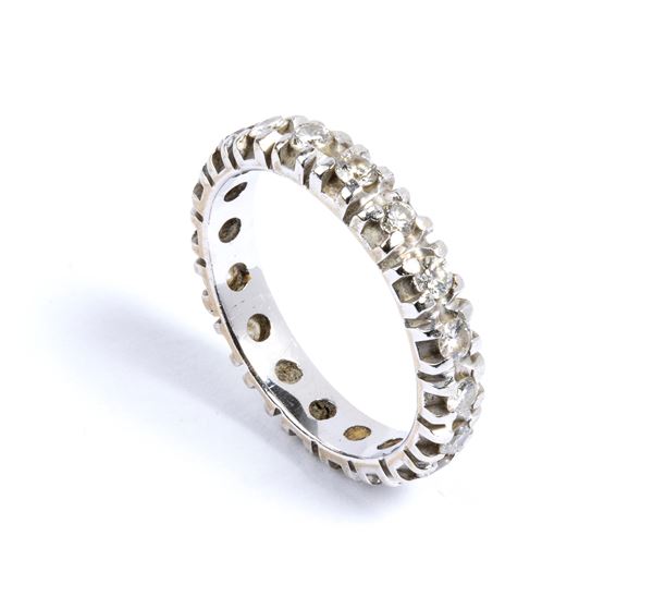 Gold diamond eternity ring