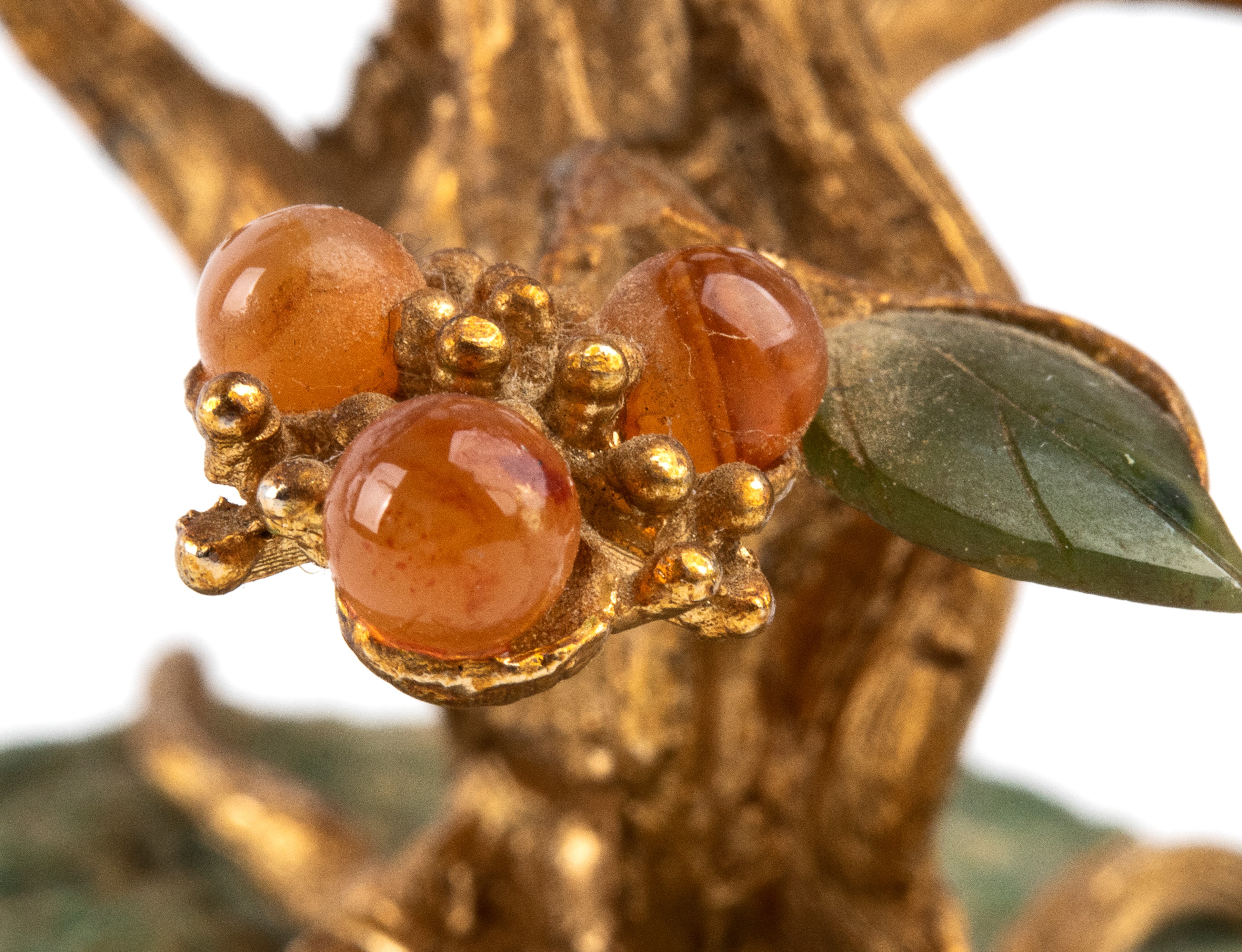 Alberello bonsai placcato oro con pietre