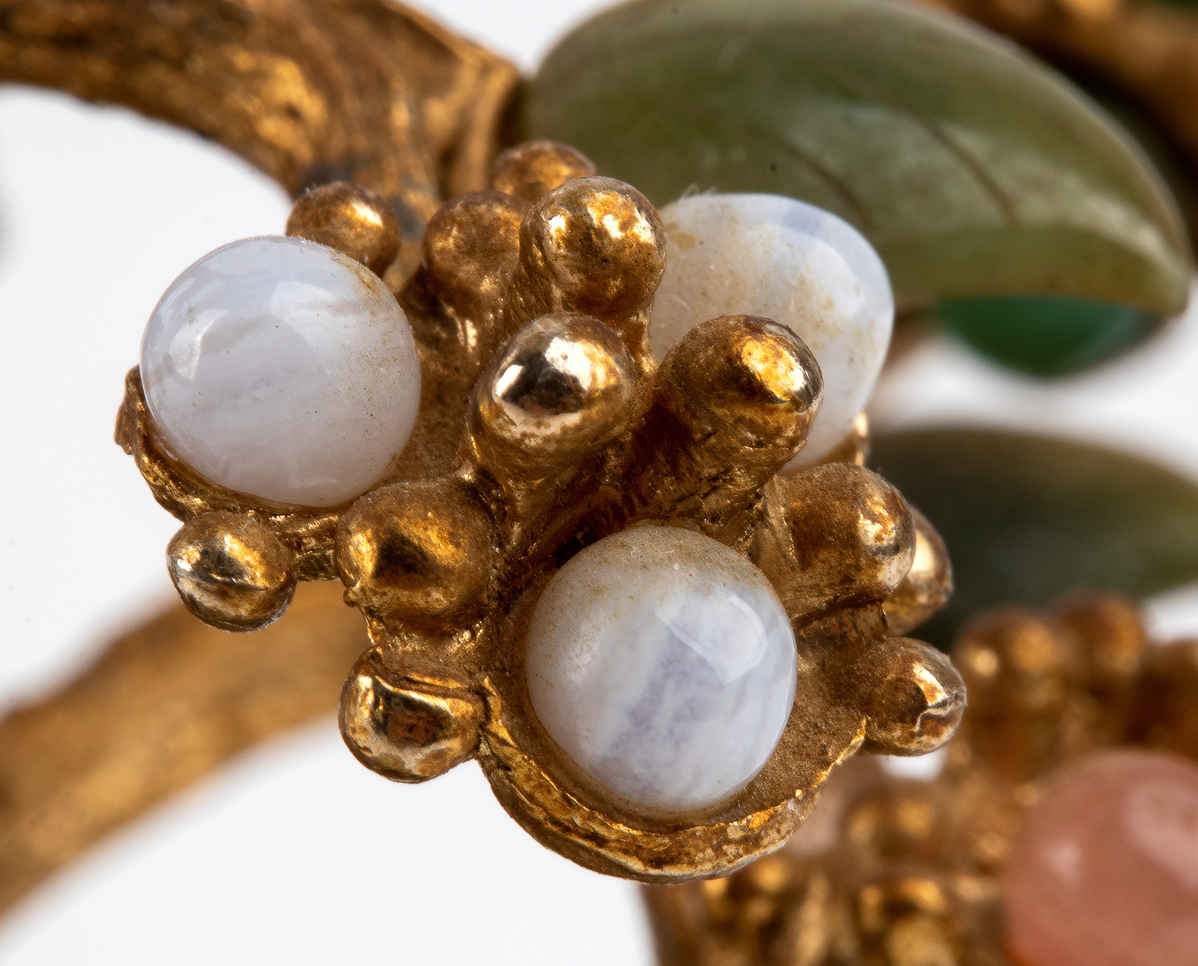 Alberello bonsai placcato oro con pietre