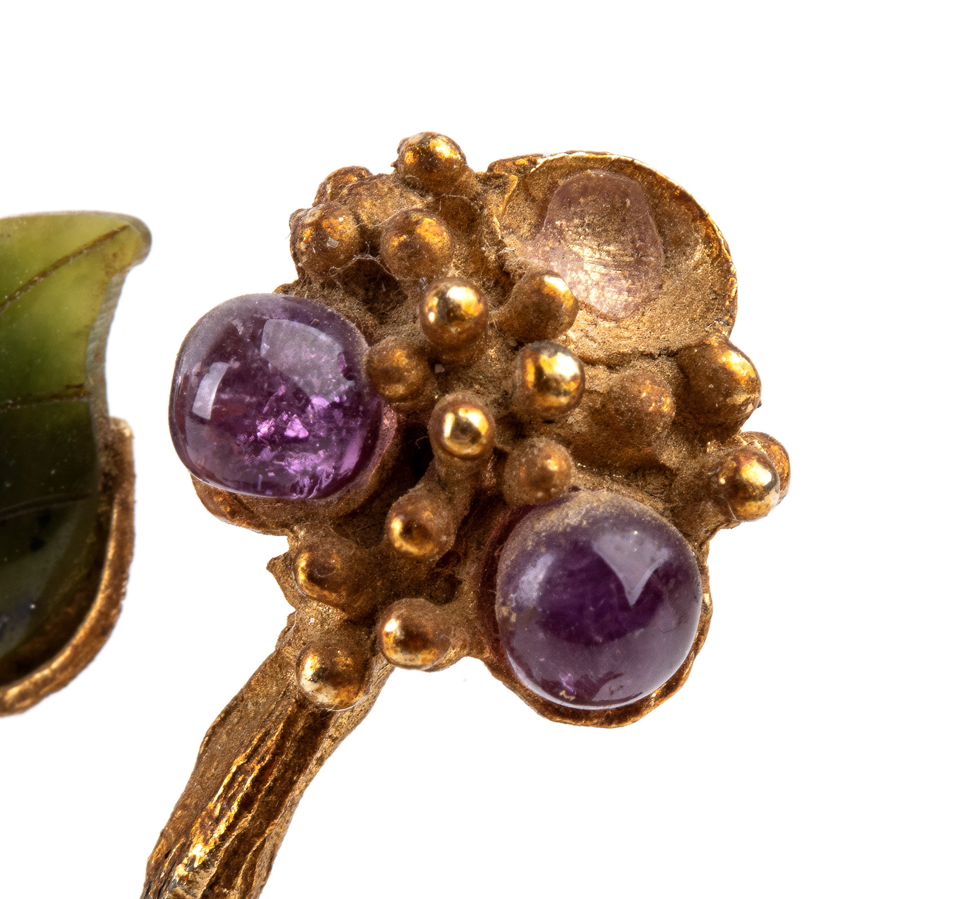 Alberello bonsai placcato oro con pietre