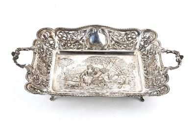 Cestino tedesco in argento traforato (Hanau, fine XIX secolo)