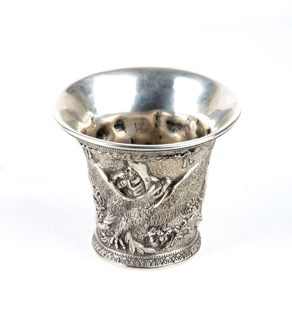 Solid silver italian vase