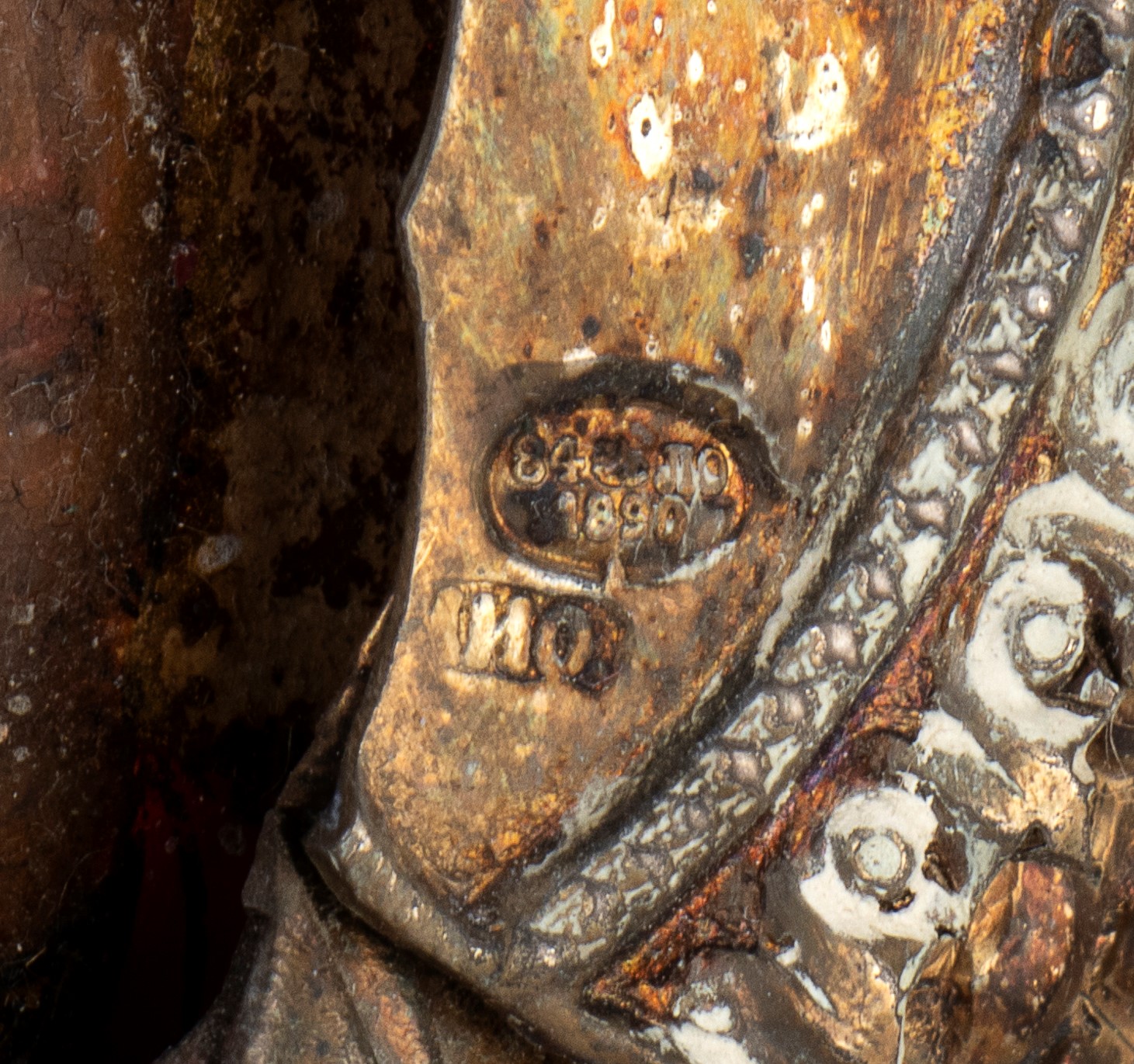 Icona russa con riza argento