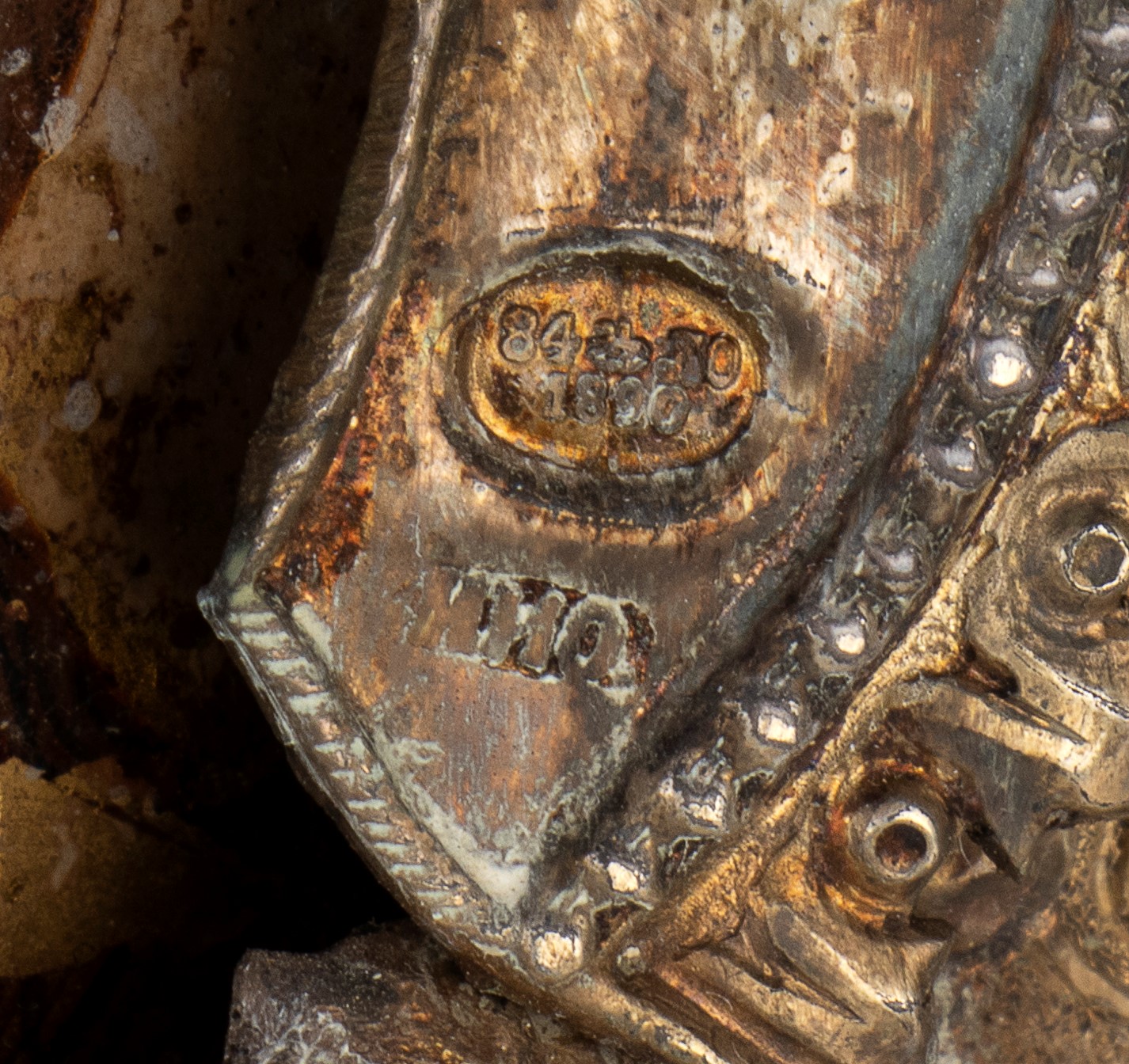 Icona russa con riza argento