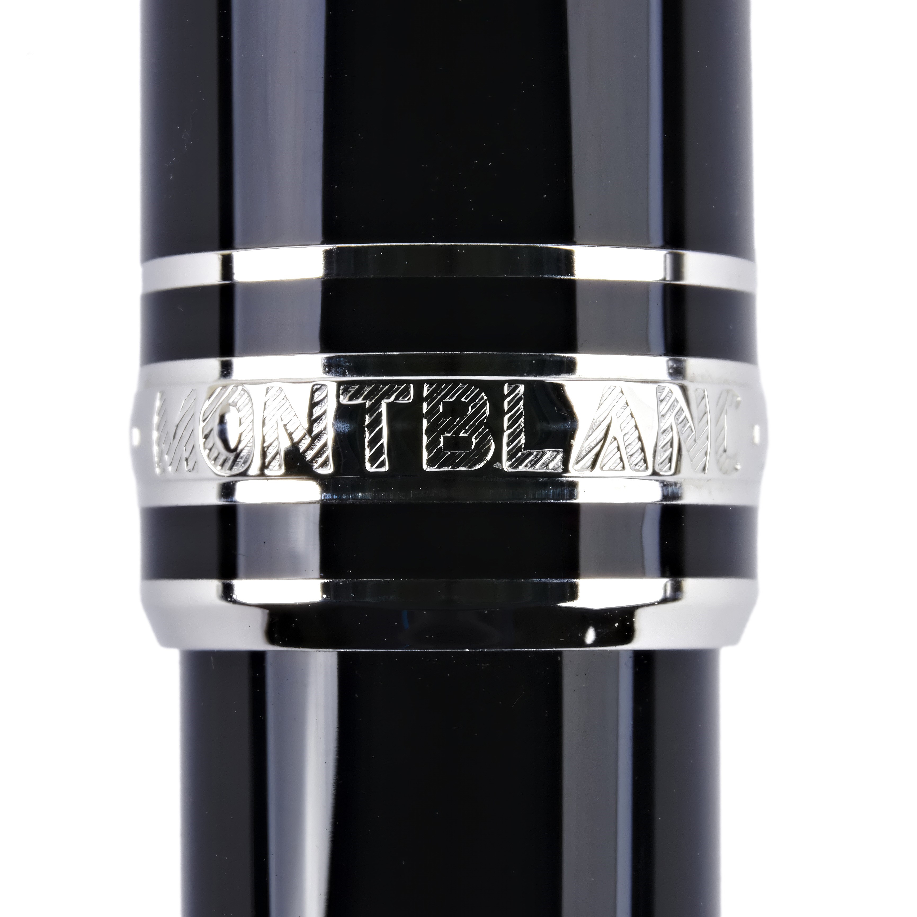 Montblanc - Penna a sfera in resina nera con stella bianca intarsiata