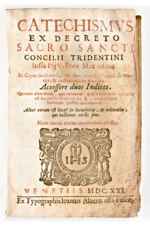 [Chiesa Cattolica] Catechismus ex decreto sacrosancti Concilii Tridentini iussu Pij 5. pont. max... Tipografia Ioannis Alberti, Venezia 1621