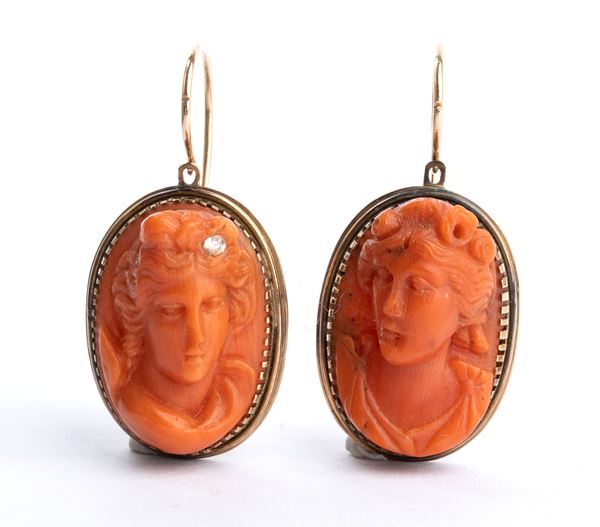 Coral earrings