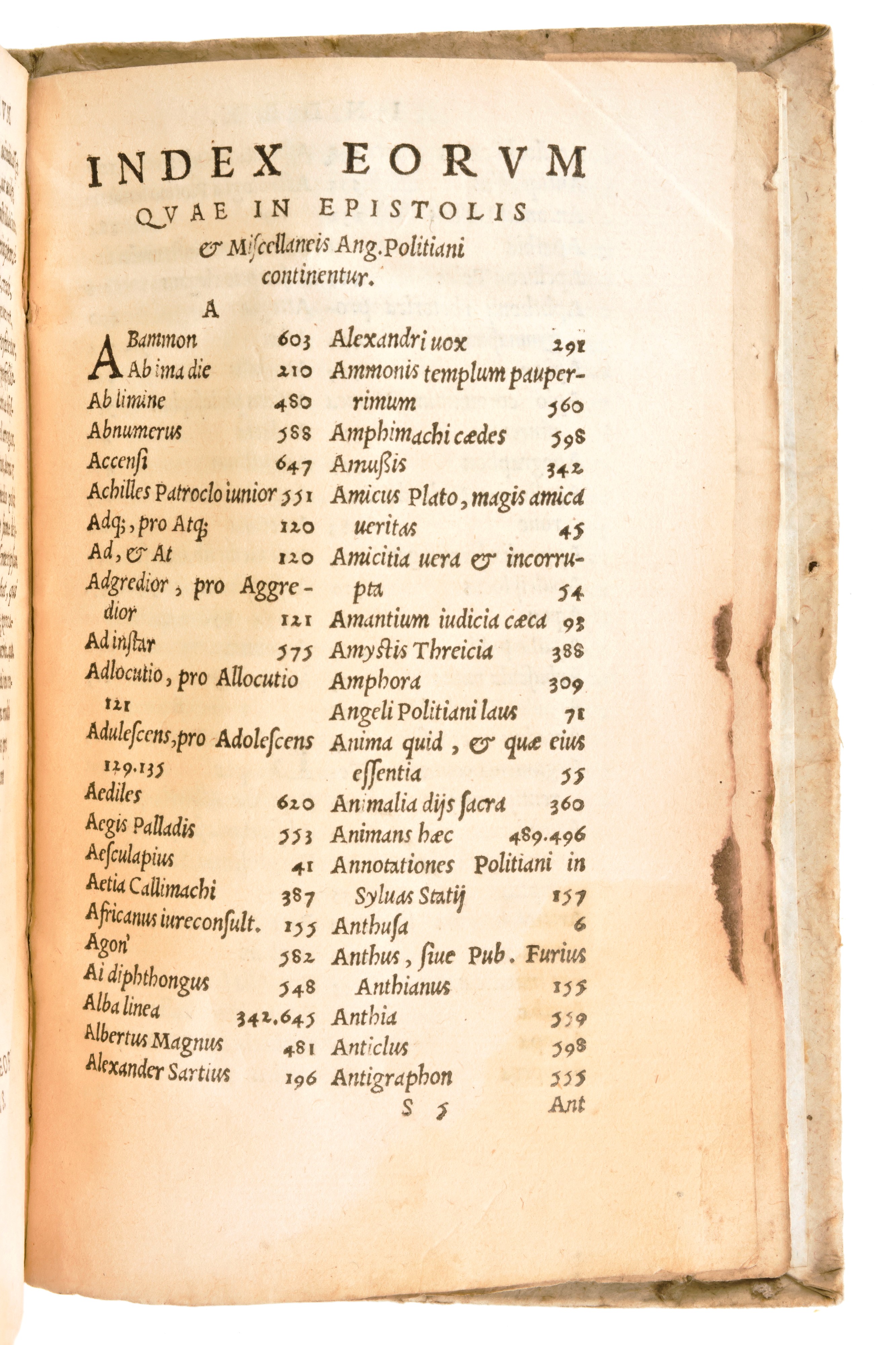 [classici Greci/latini] Poliziano, Angelo : Angeli Politiani Operum. Epistolarum Libros XII. Ac M...