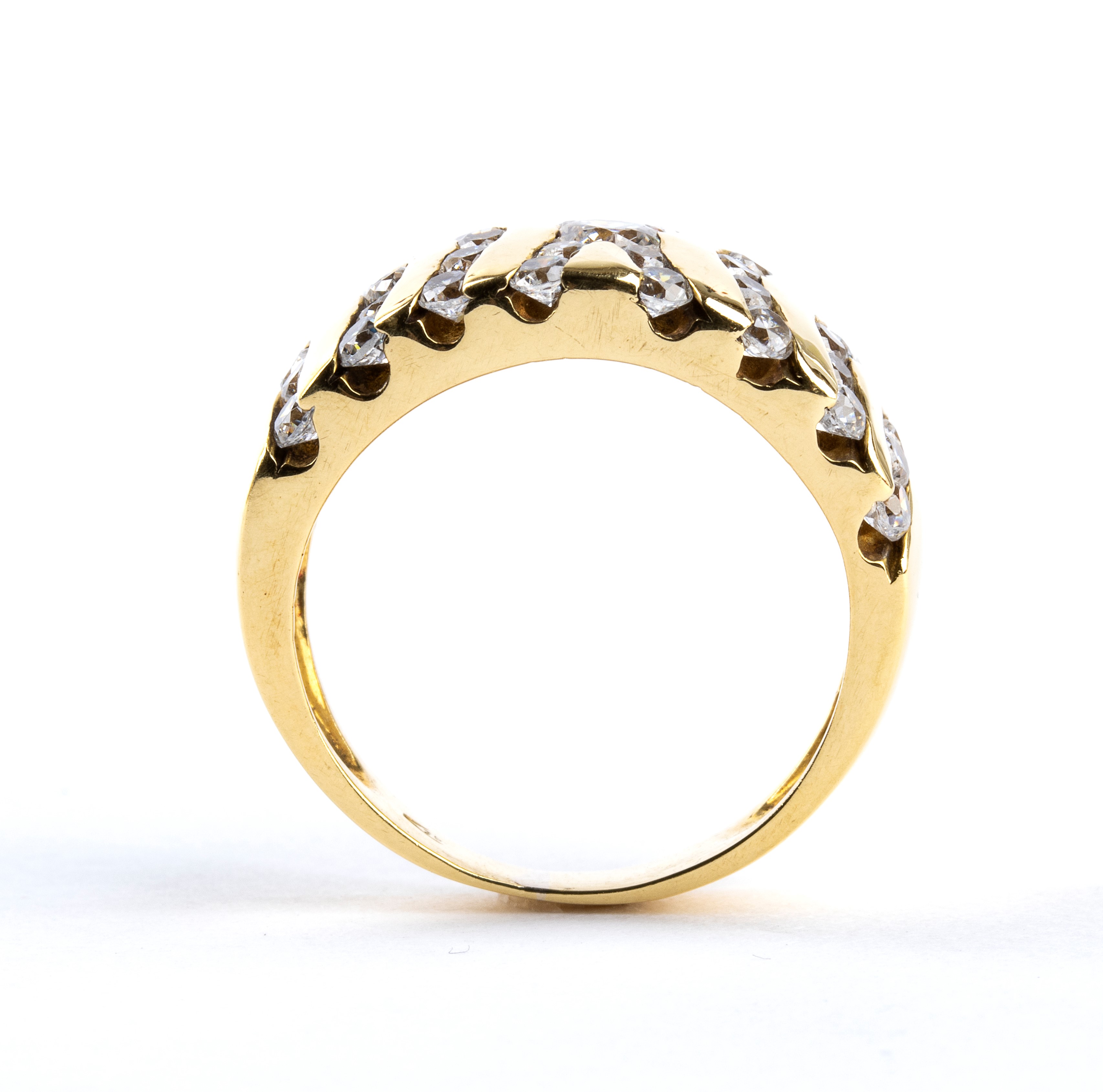 Anello oro con paste vitree