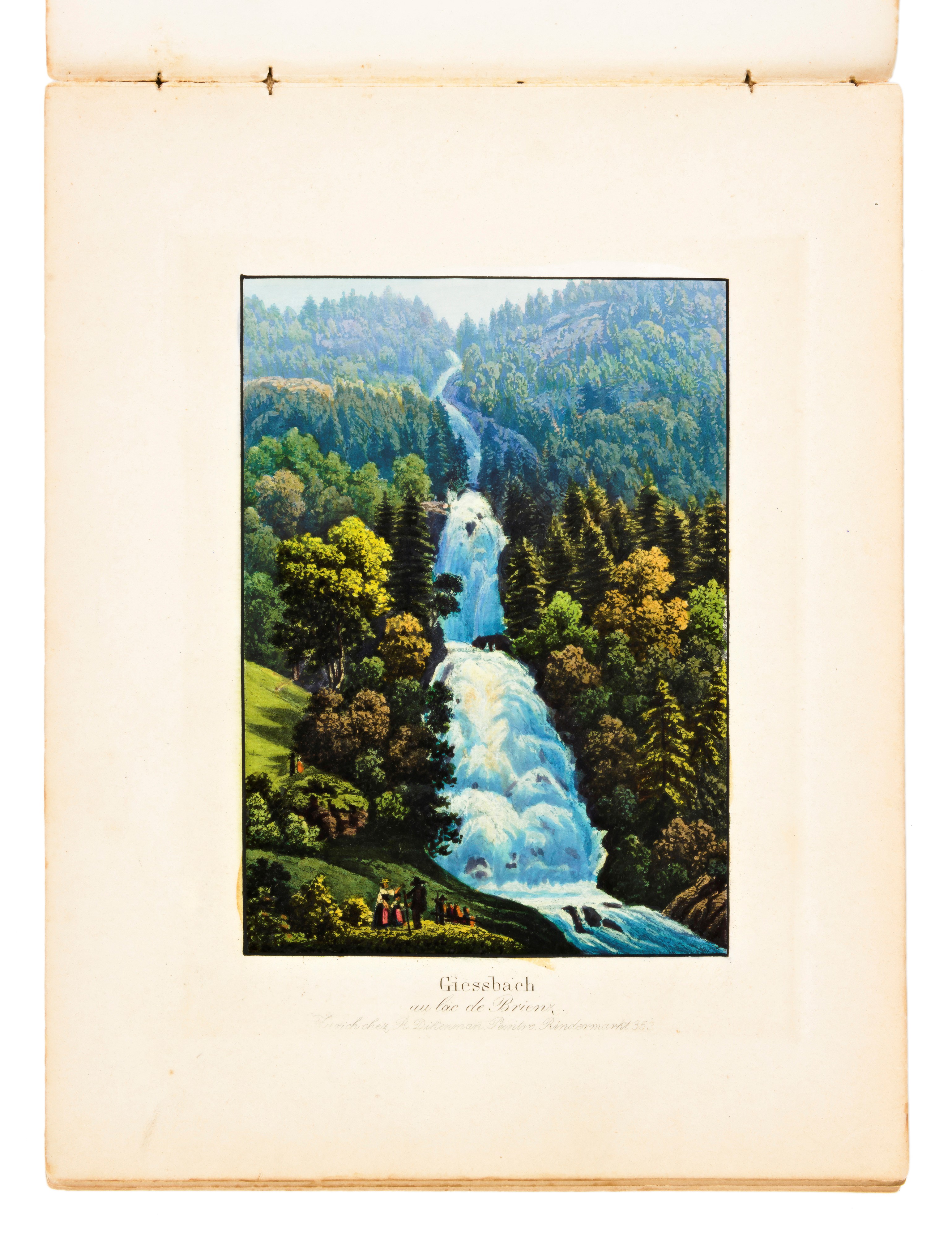 [Album] Souvenir de Berne et ses Environs: Lac de Thune, l'Oberland.. Zurich, R. Dikenmann peintr...